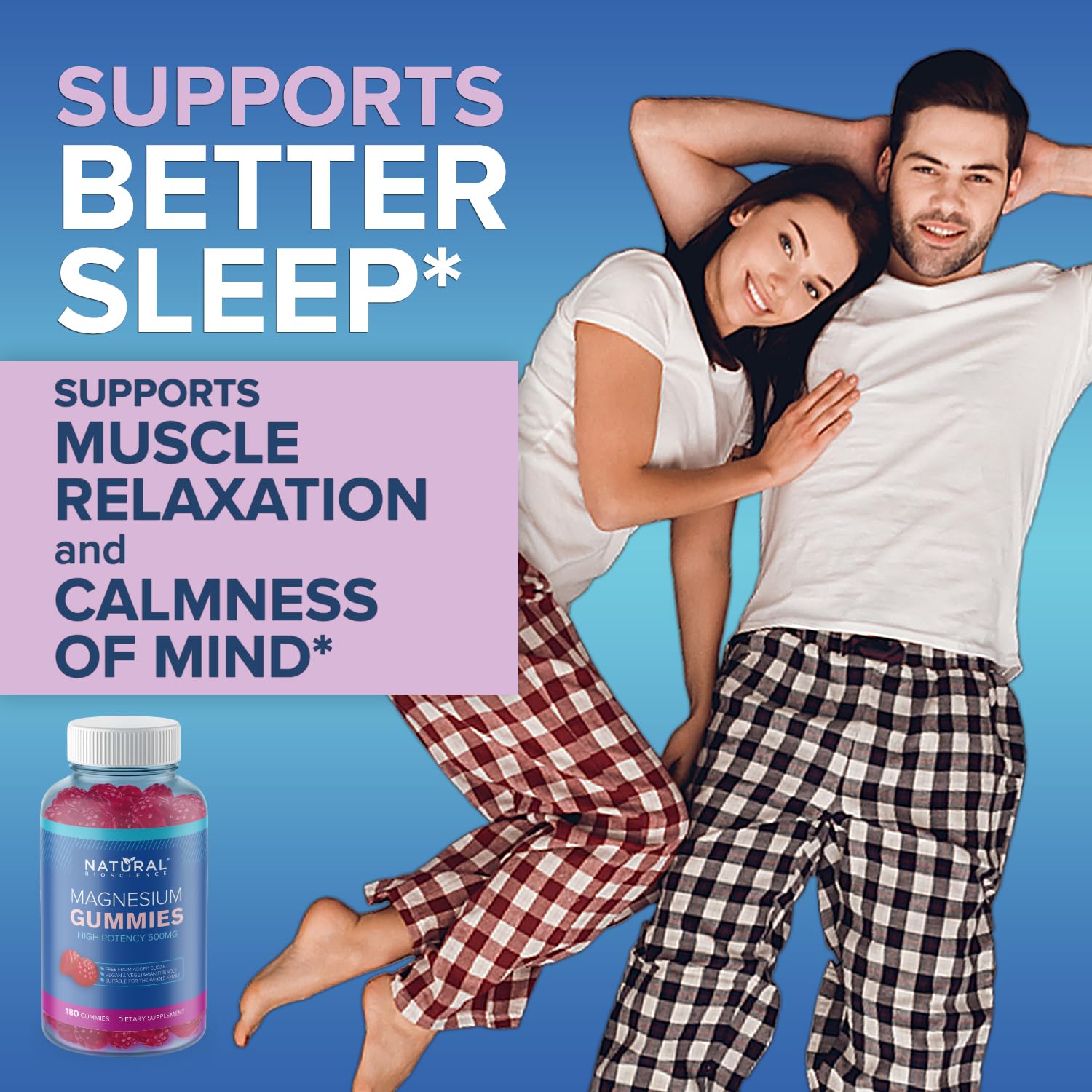 500mg Magnesium Citrate Gummies for Adults - Sugar-Free Vegan Supplement for Stress Relief, Sleep & Relaxation | High Absorption Magnesium Gummies for Better Sleep & Calmness | 30 Count
