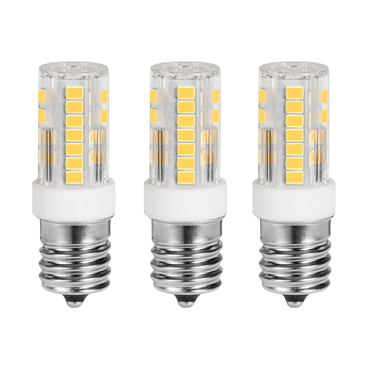 3-Pack E17 LED Bulbs for Microwave Oven - 4W (40W-50W Halogen Equivalent), Warm White 3000K, 350LM, Non-Dimmable, 120V, Ceramic Base - Perfect for Microwave Oven Light Replacement & Appliance Repair