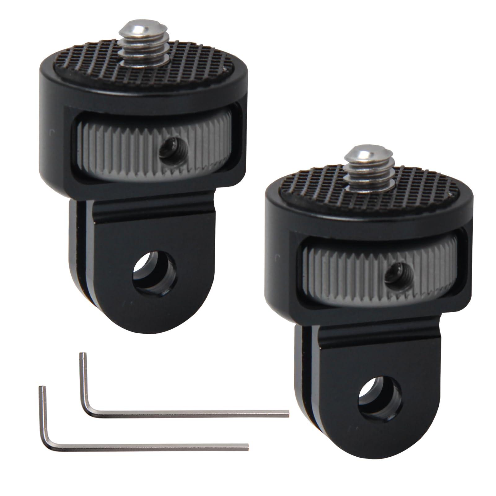 Pilikoll 2 Pack Aluminum 360° Adjustable Camera Mount Adapter - 1/4