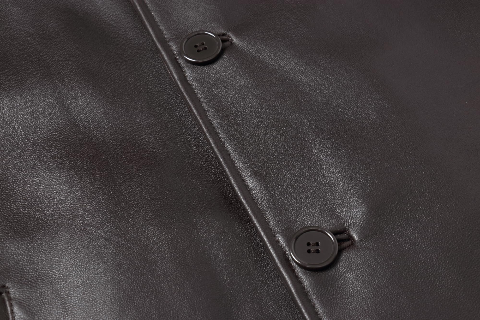 REED EST. 1950 Men's Genuine Lambskin Leather Jacket - Classic 4-Button Car Coat for Fall & Winter | Premium Outerwear for Business Casual & Everyday Wear