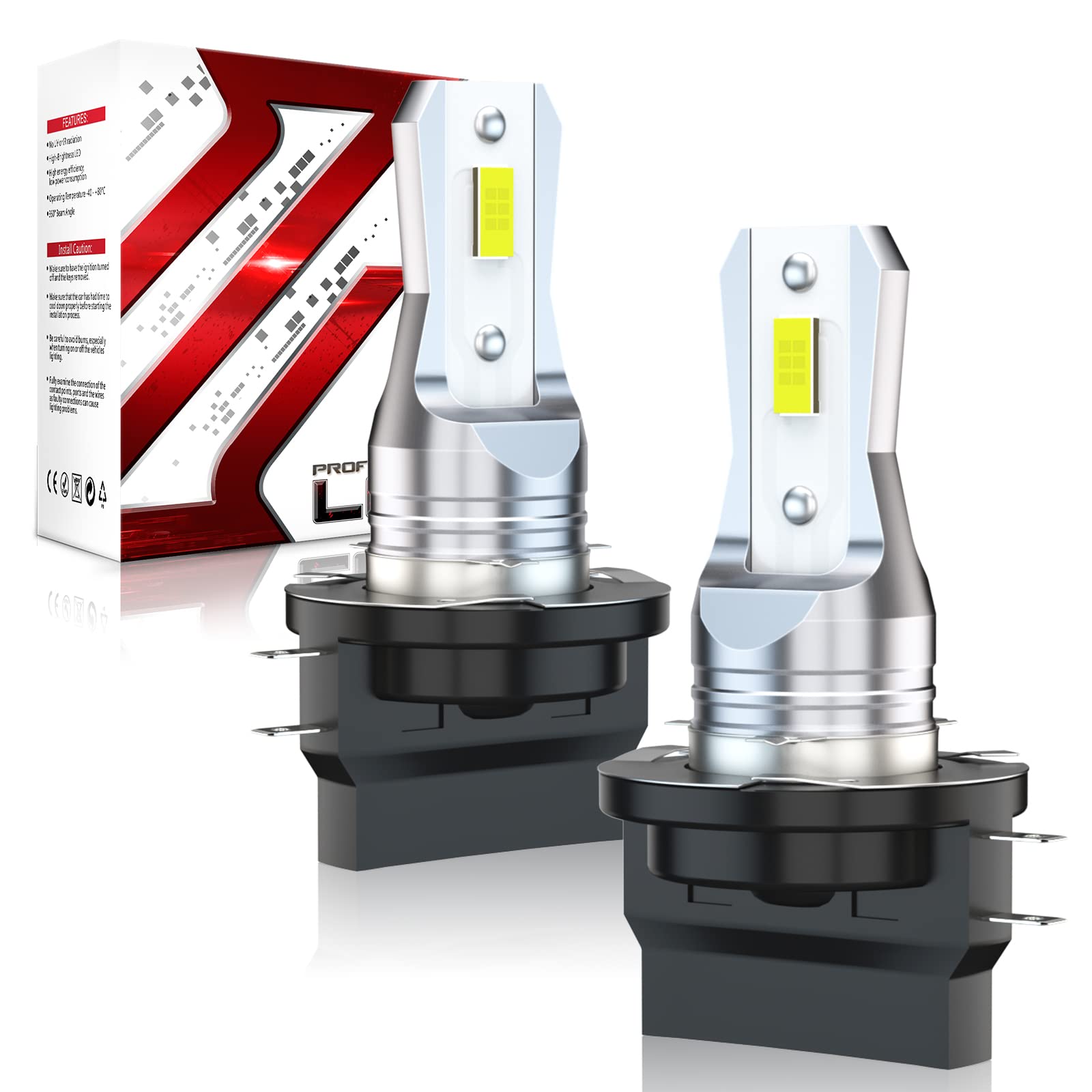 H11B LED Headlight Bulbs for Ford Fiesta 2011-2013 | H11B Low Beam Replacement Kit | 50W 6000K White Light | Plug and Play (2 Pack) | Perfect for Night Driving and Foggy Conditions