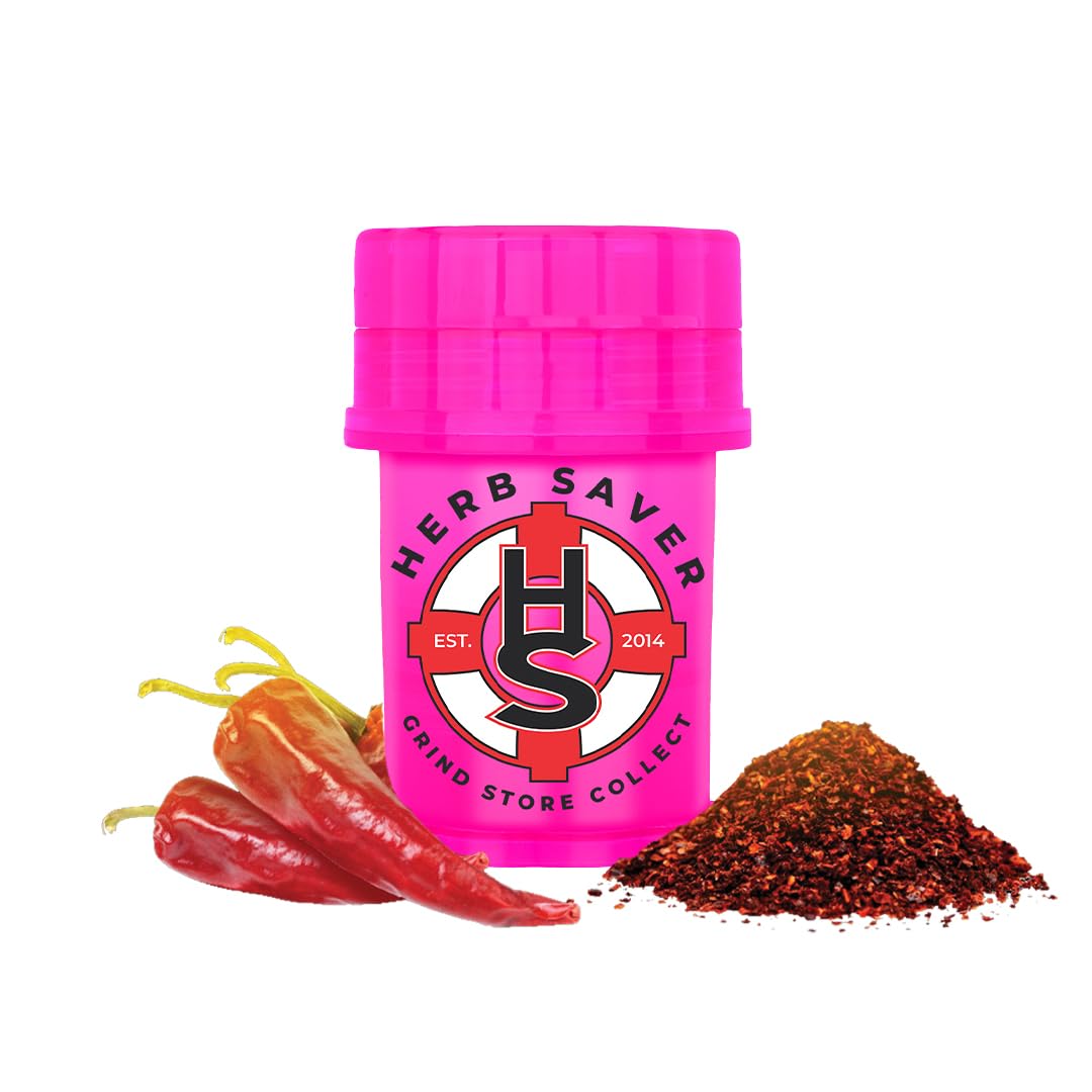 Premium Mini HerbSaver Grinder - Medical Grade Plastic with Sharp Teeth for Herbs & Spices | Compact 1.5