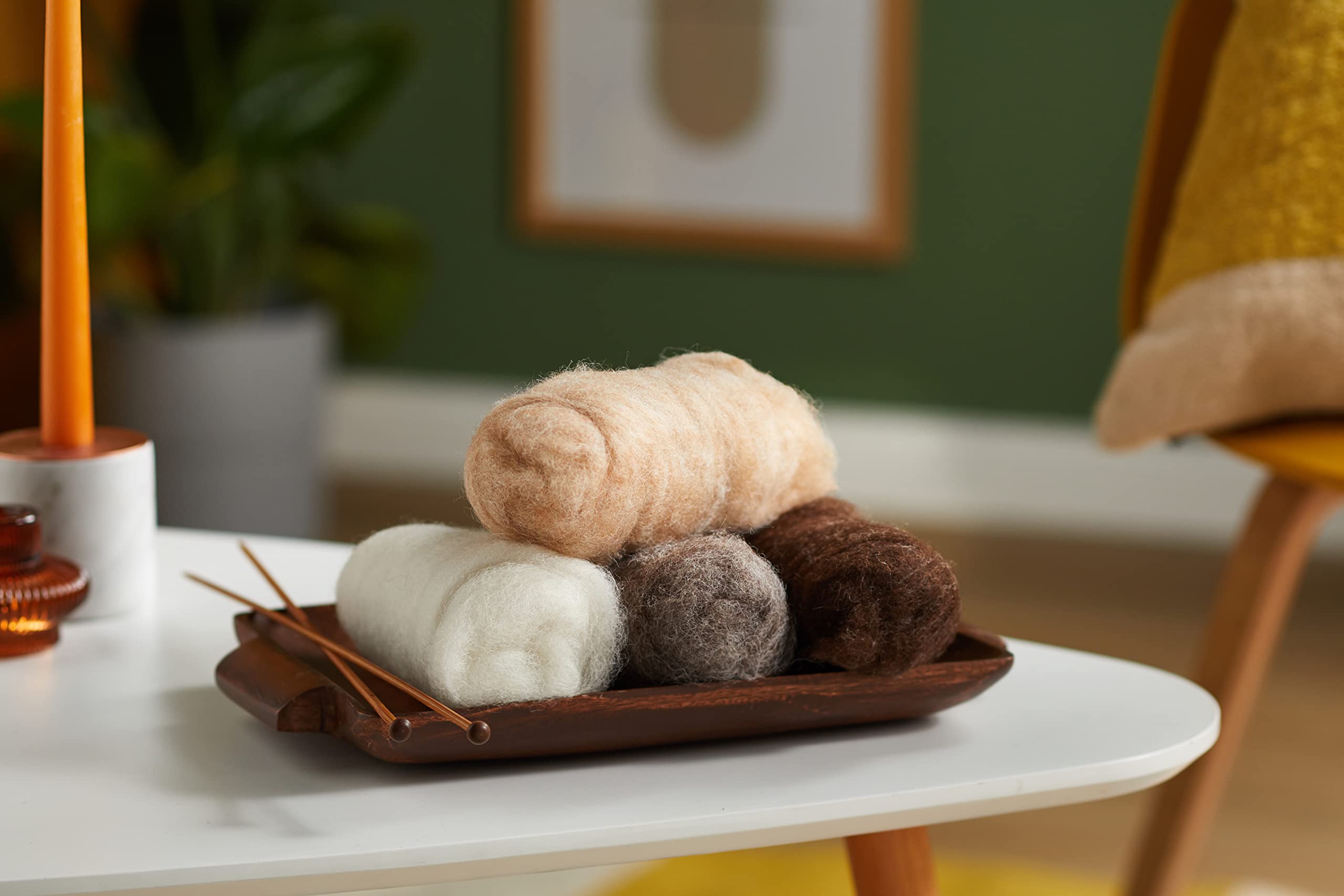 Rayher Wool and Felting Accessories Kit - Premium Needle Felting Tools for DIY Craft Projects - Perfect for Making Felted Animals, Decorations, and Art Projects