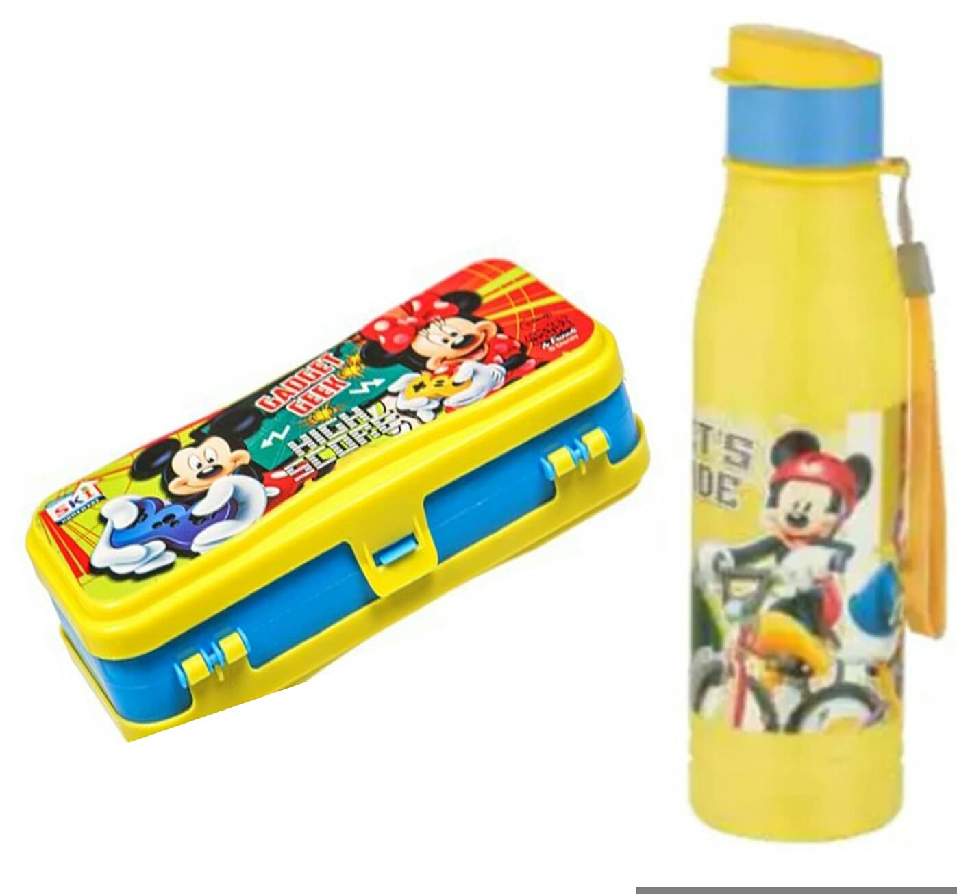 KP Winner Back to School Combo Set - Multipurpose Pencil Case & Insulated Water Bottle with Adjustable Strap for Kids | Perfect School Supplies for Boys & Girls | Great for Classroom, Study & Outdoor Activities