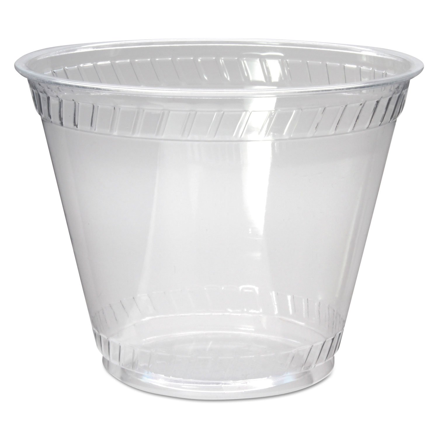 Fabri-Kal GC9OF 9 oz Clear Plastic Cold Drink Cups - Eco-Friendly Greenware for Iced Coffee, Smoothies & Party Beverages - Perfect for Restaurants, Cafes & Home Use