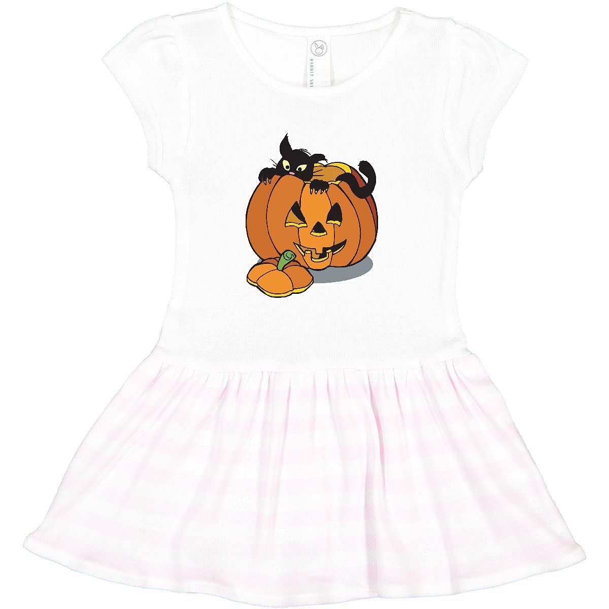Inktastic Black Cat in Jack-o-Lantern Infant Dress - Cute Halloween Baby Outfit for Girls & Boys - Perfect for Trick-or-Treating, Photo Shoots & Halloween Parties