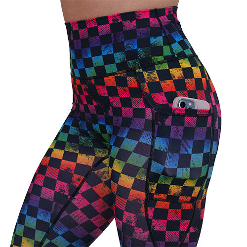 Prismatic Leggings for Women - High Waisted Yoga Pants with Colorful Geometric Patterns | Perfect for Yoga, Gym, Running & Everyday Wear
