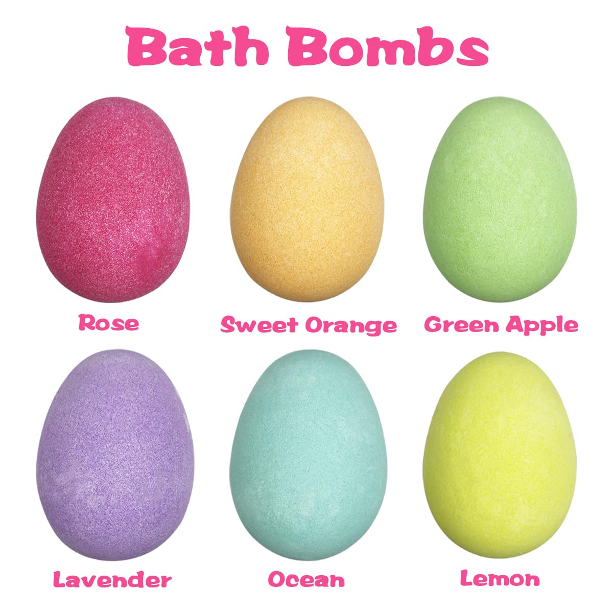 Anditoy 6 Pack Easter Bath Bombs with Surprise Toys Inside - Fun Easter Basket Stuffers for Kids, Girls & Boys - Perfect for Easter Gifts, Birthday Presents & Bathtime Play