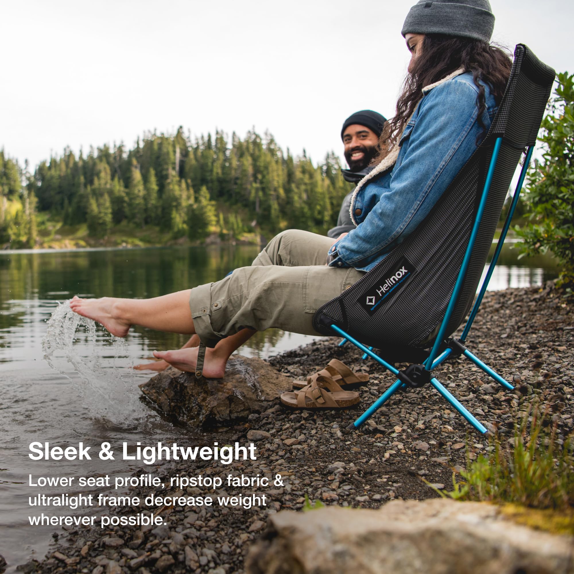 Helinox Chair Zero Ultralight Highback Backpacking Chair - Compact & Lightweight for Camping, Hiking, Travel - White