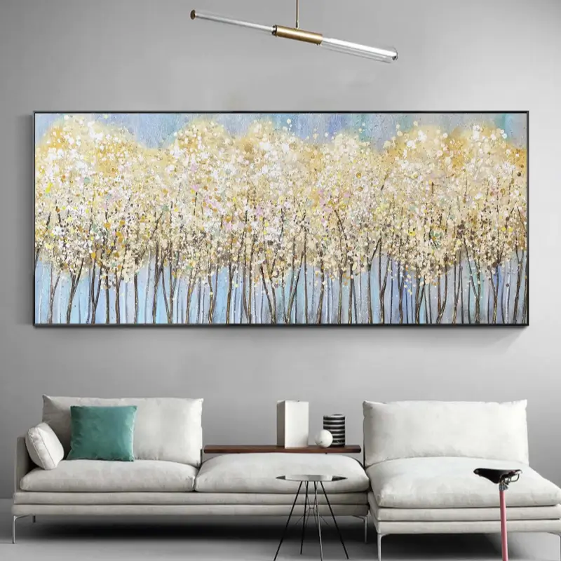 Beautiful Flower and Tree Painting #FT024 - Elegant Wall Art for Home, Office, and Living Room Decor