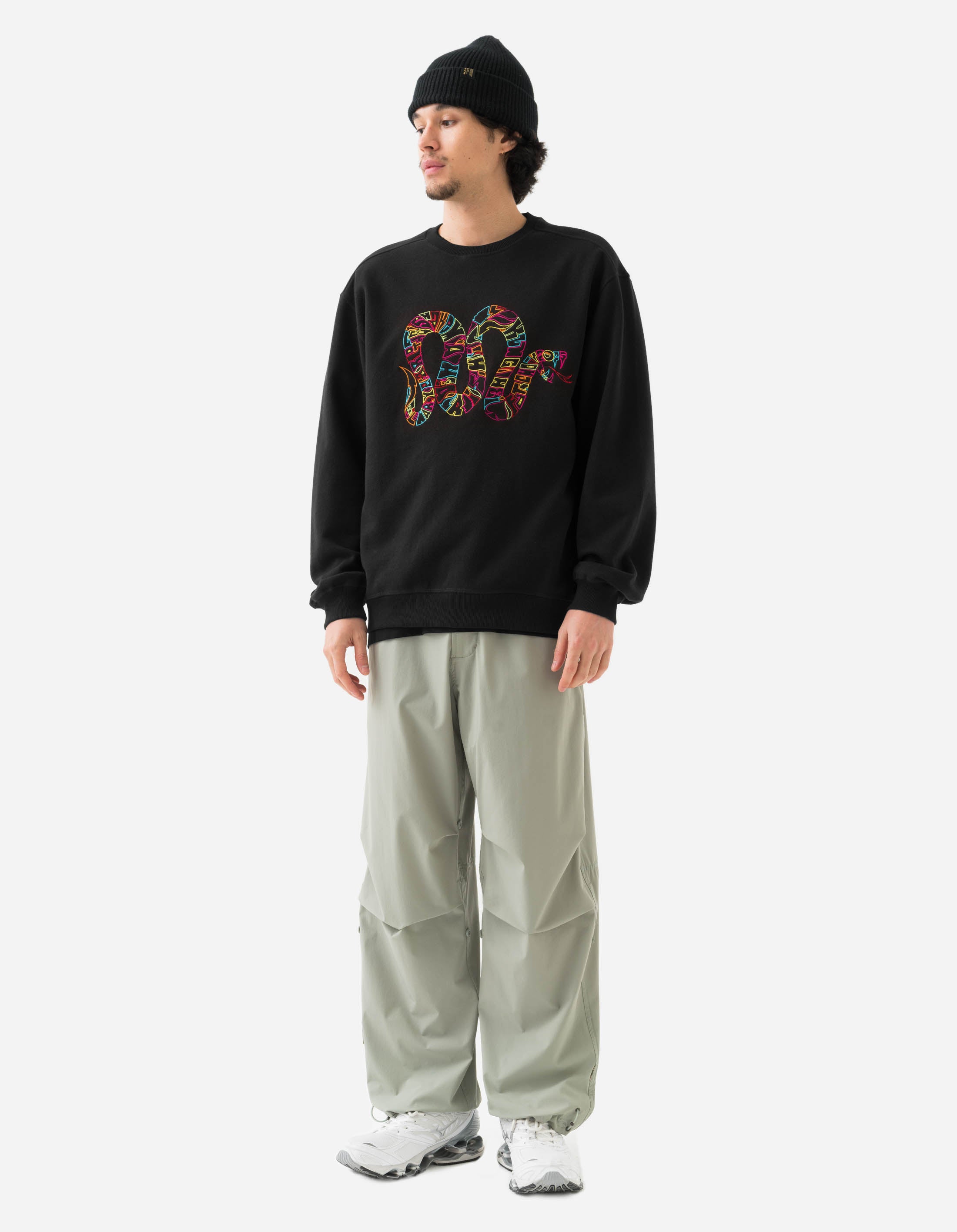 Kay One Year of the Snake Black Crewneck Sweatshirt - Men's Graphic Hoodie for Streetwear & Casual Fashion - Perfect for Gifts, Parties, and Everyday Wear