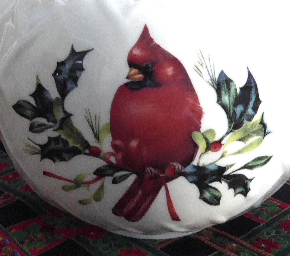 Lenox Winter Greetings Large Teapot with American Red Cardinal & Holly Design - Perfect for Christmas Tea Parties & Holiday Home Decor