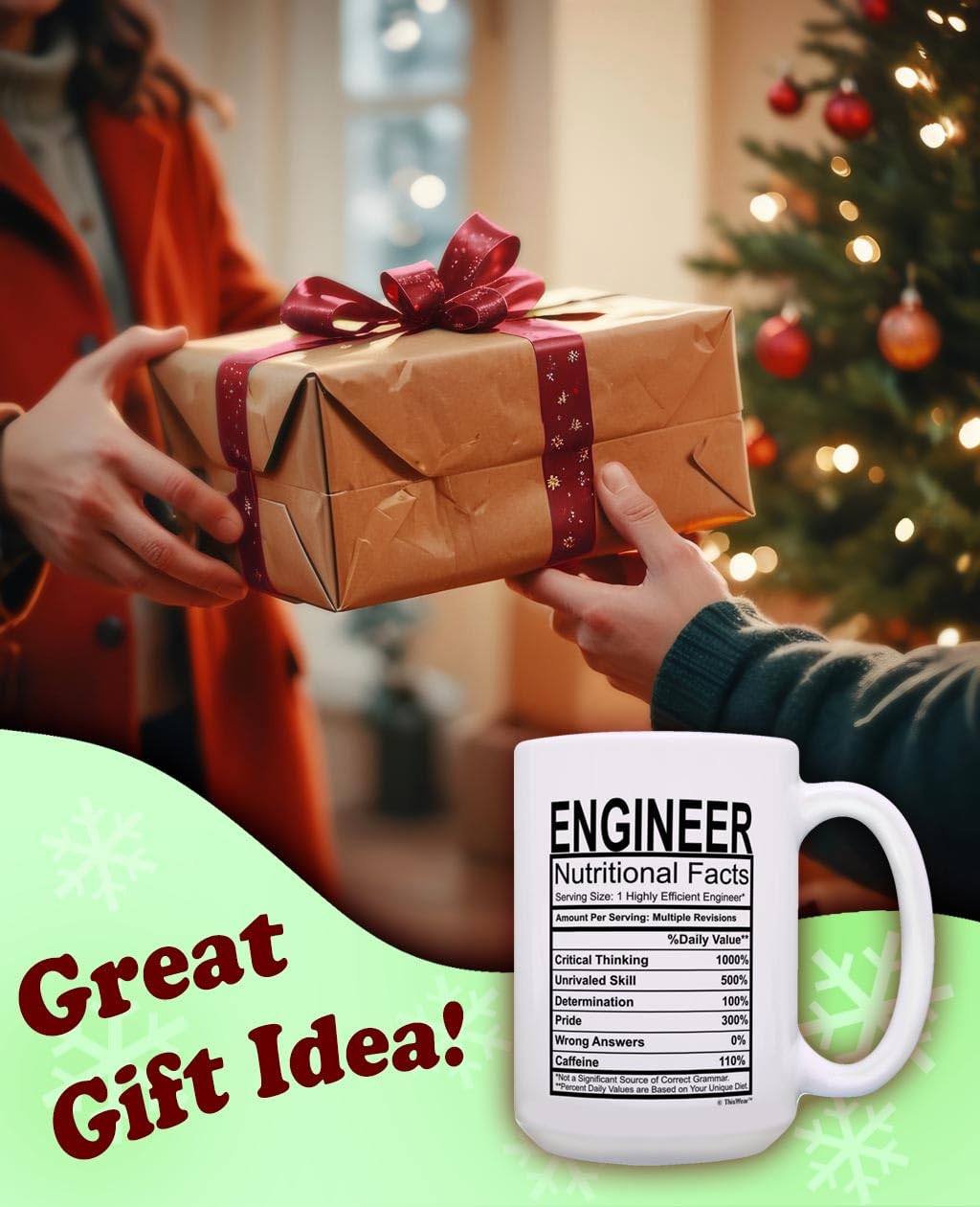 Funny Engineer Gifts for Men - 15oz Ceramic Coffee Mug with Handle - Perfect for Engineer Graduation, Birthday & Office Gifts - Great for Daily Coffee, Tea & Workplace Humor