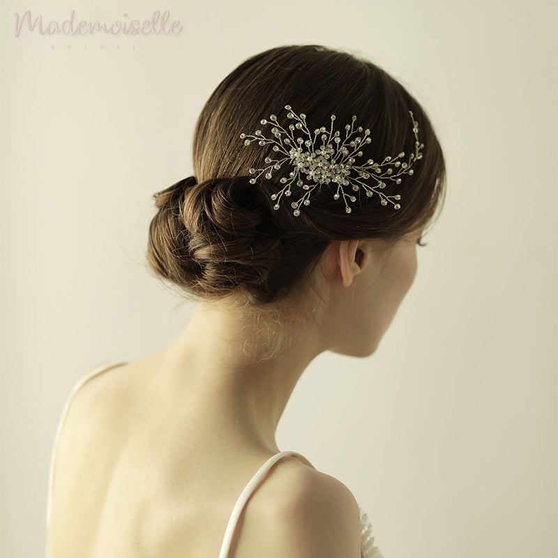 Crystal Burst Comb - Elegant Hair Accessory for Women, Detangling & Styling Comb with Sparkling Crystals - Perfect for Weddings, Parties & Everyday Glamour