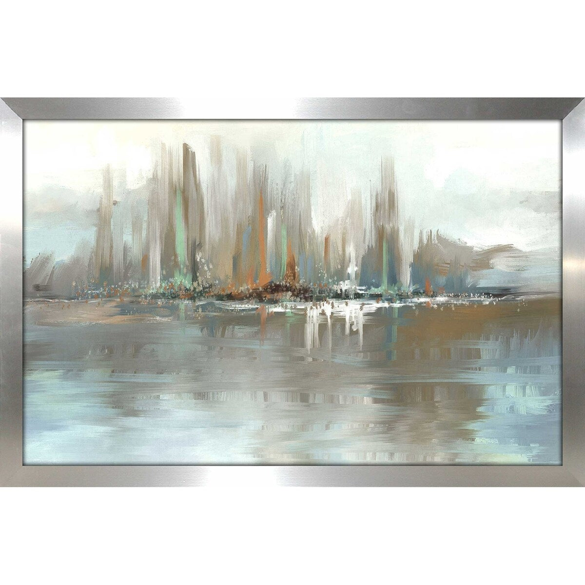 Big City Lights by Conrad Knutsen - Modern Acrylic Wall Art Print for Living Room, Bedroom & Office Decor - Vibrant Urban Landscape Painting for Home & Commercial Spaces