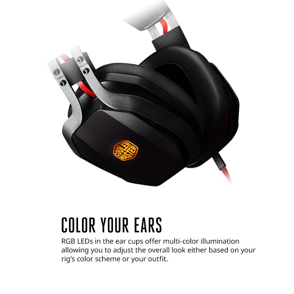 Cooler Master Pulse MH-750 Gaming Headset with Microphone - Over-Ear Noise Isolating Headphones with Virtual 7.1 Surround Sound & Bass FX Technology - Perfect for PC Gaming, Streaming, and Online Meetings