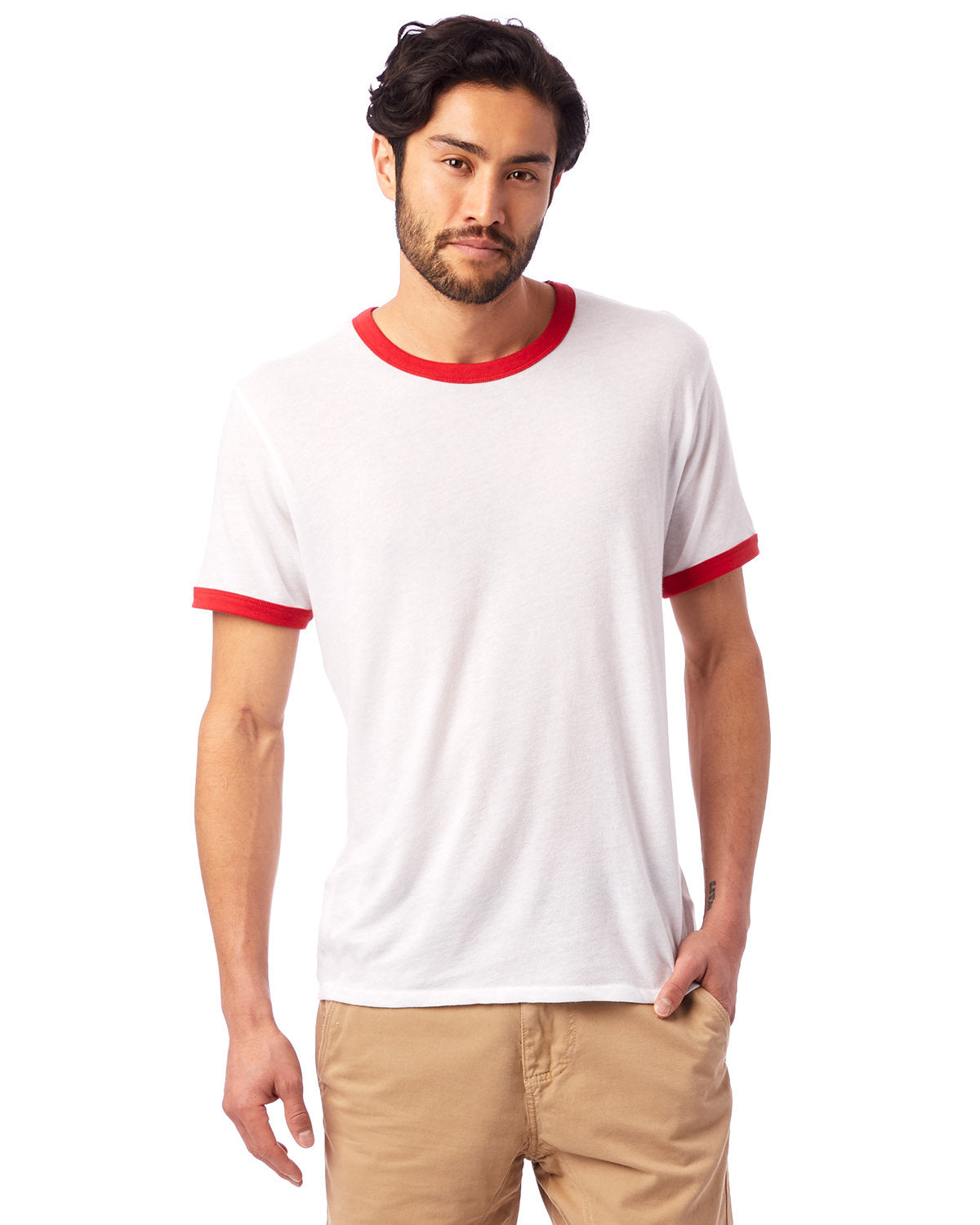 Alternative 5103BP Unisex Keeper Ringer T-Shirt - Comfortable Cotton Blend Tee for Men & Women - Perfect for Sports, Casual Wear & Everyday Outfits