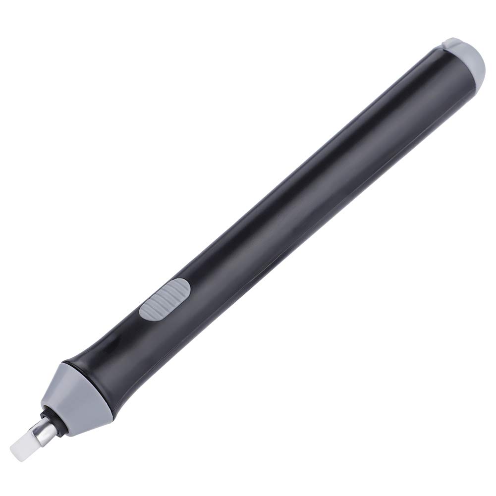 Electric Eraser for Drawing - Battery Operated Automatic Pencil Eraser with 22 Refills (Black) | Perfect for Sketching, Art Projects & Office Use