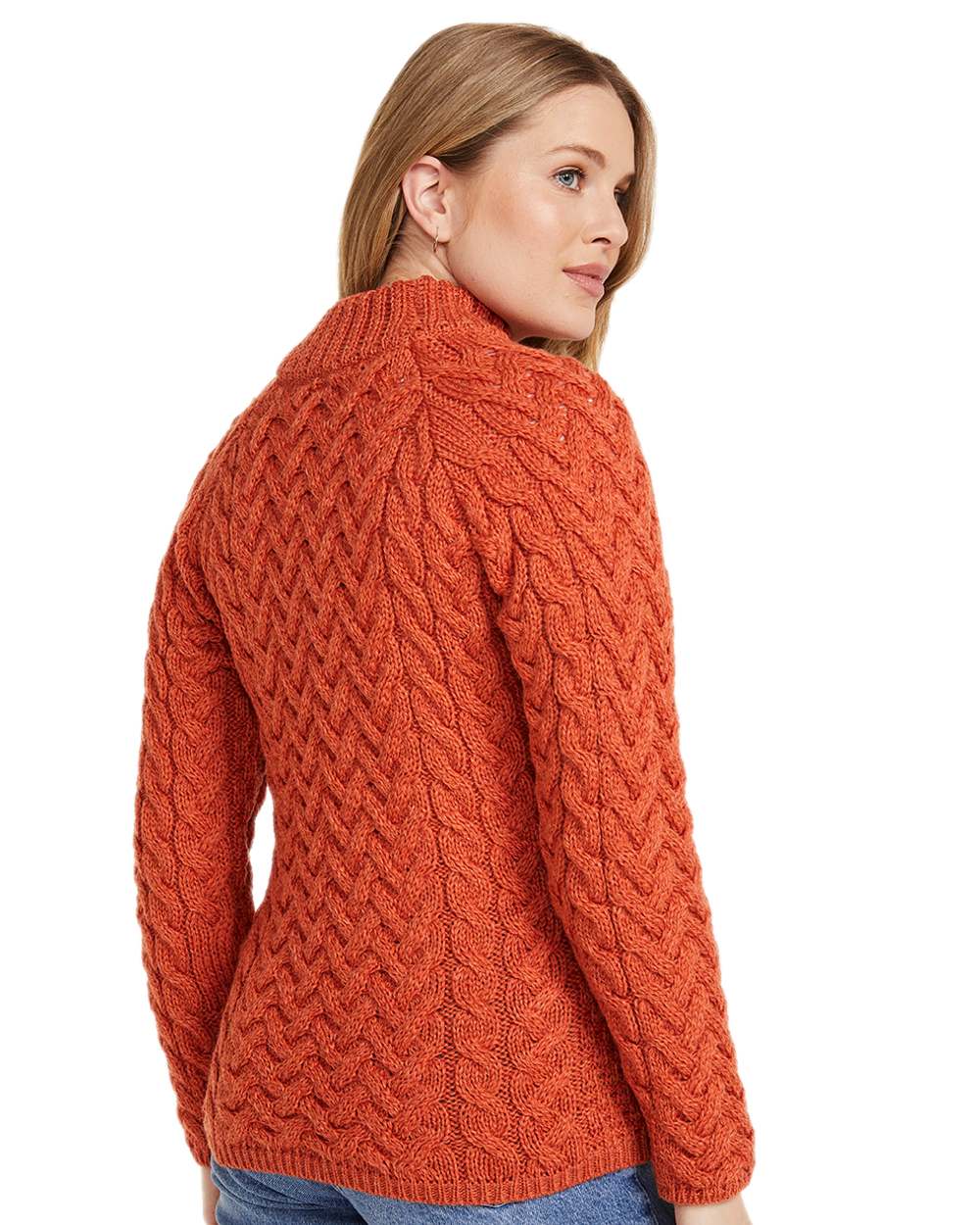 Aran Knightstown Women's Crew Neck Sweater - Soft Wool Knit Pullover for Casual & Office Wear | Cozy Winter & Fall Fashion