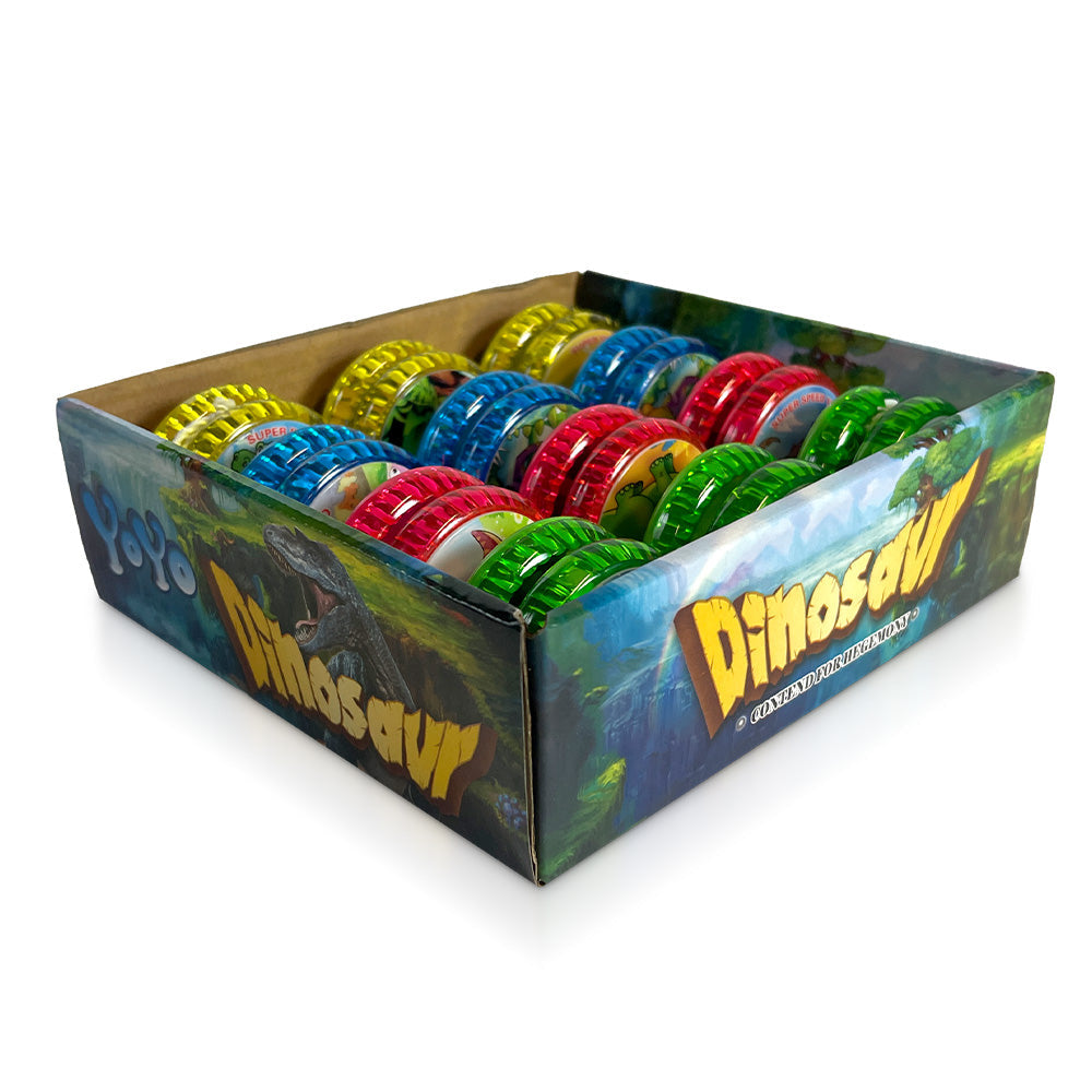 Dinosaur Flashing Yo Yo - 12 Pack Bulk Set for Kids, LED Light Up Toys for Party Favors, Birthday Gifts & Outdoor Play