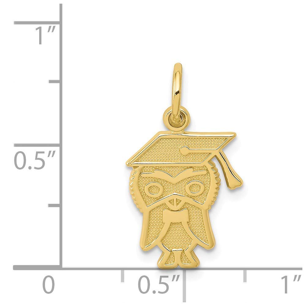 10K Yellow Gold Graduation Charm Pendant - Roy Rose Jewelry for Graduation Gifts, Prom, Anniversary & Special Occasions