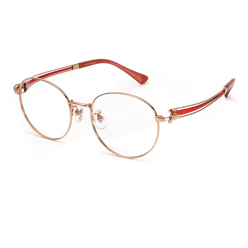 Aror Unisex Full Rim Round Titanium Eyeglasses 95235 - Lightweight & Durable Frame for Men & Women - Perfect for Reading, Work & Everyday Use