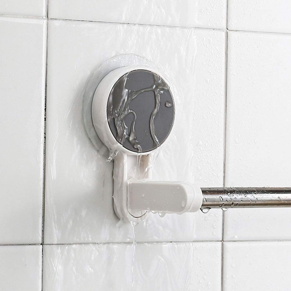 2-Pack White Wall Mount Hand Towel Holder with Suction Cups - Bathroom & Kitchen Towel Rack for Hanging Dish Towels, Washcloths - Rustproof Stainless Steel Hanger for Small Spaces, RV, Dorm