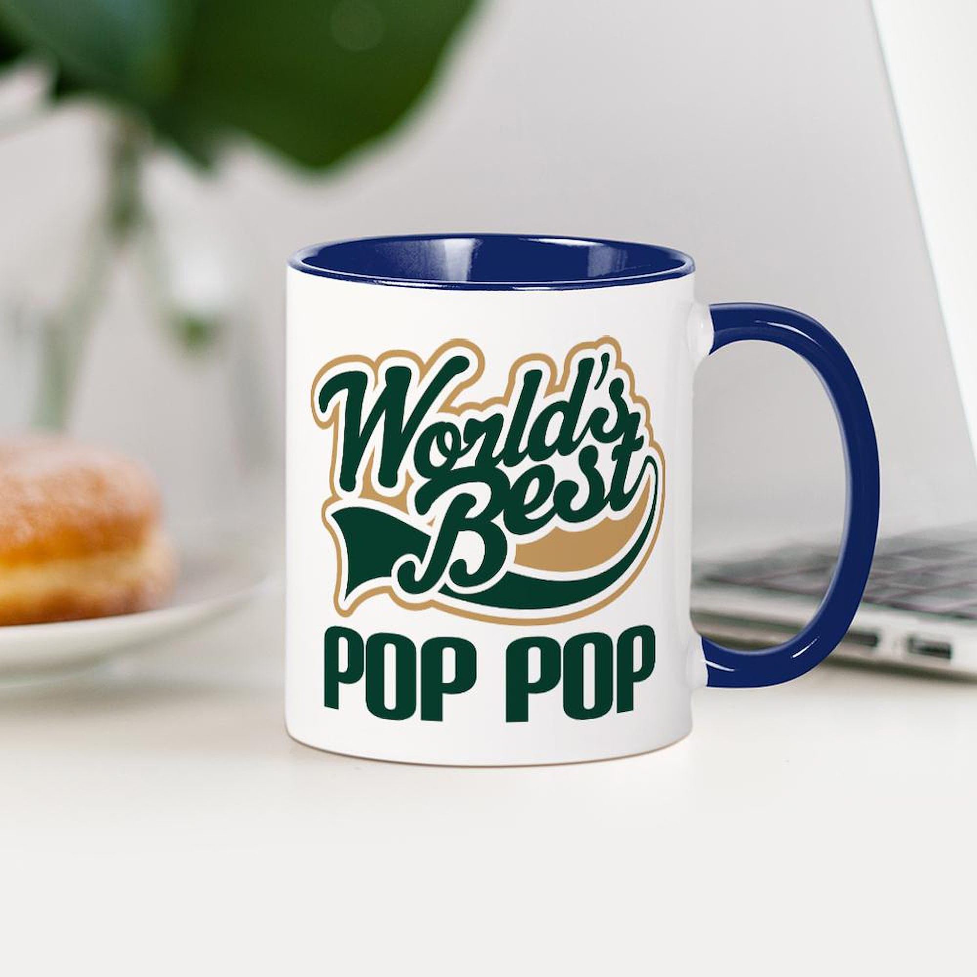World's Best 11 oz (325 ml) Ceramic Coffee Mug - Perfect for Home, Office & Gifts | CafePress Pop Pop Mug