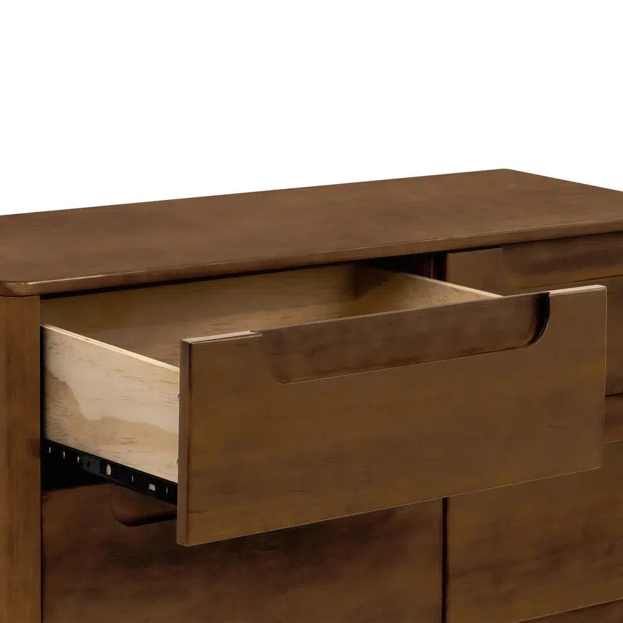 Babyletto Yuzu 6-Drawer Changing Table Dresser in Natural Walnut - Perfect Nursery Storage for Diapers & Baby Clothes
