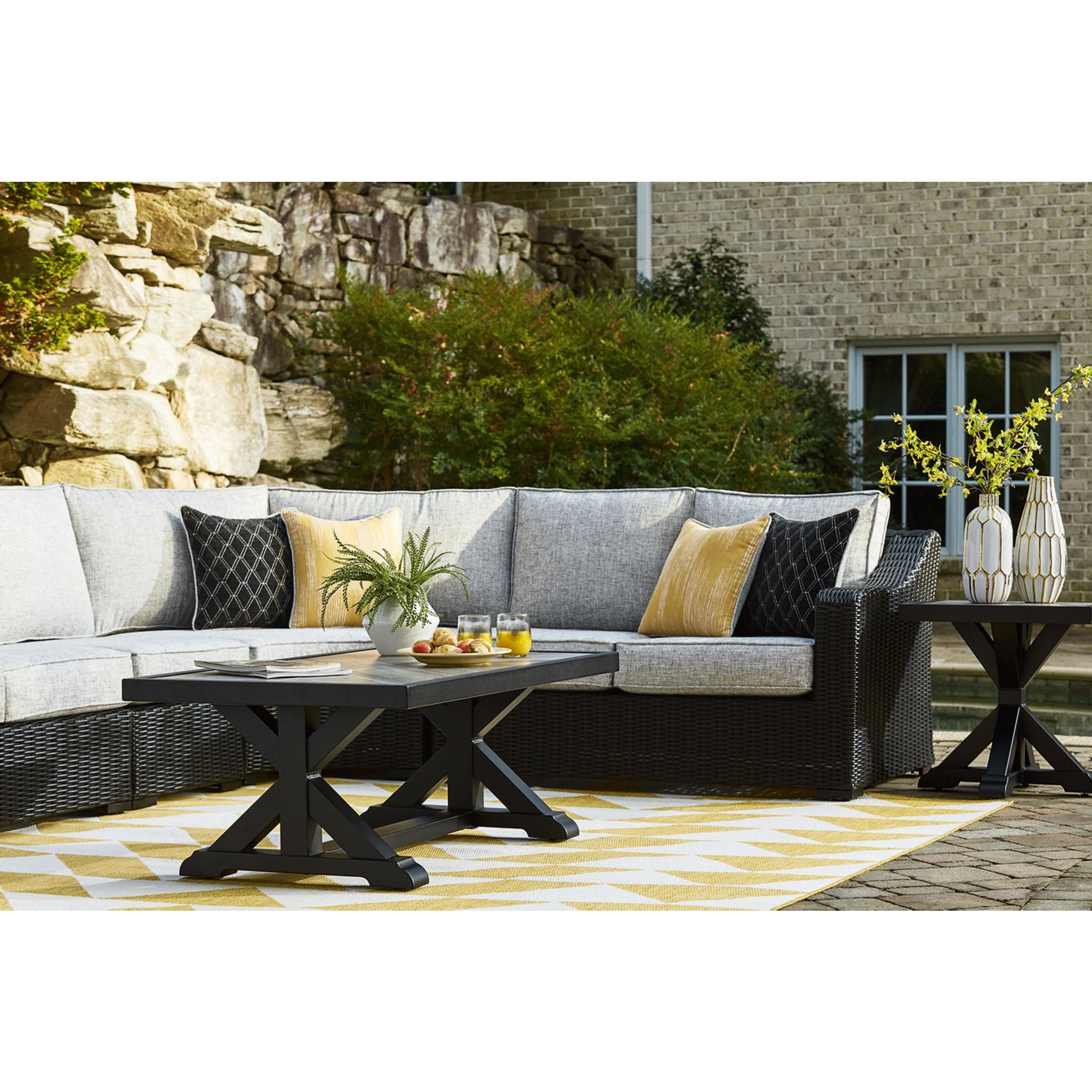Beachcroft Outdoor End Table - Weather-Resistant Patio Side Table for Pool, Garden & Deck - Perfect for Drinks, Books & Decor