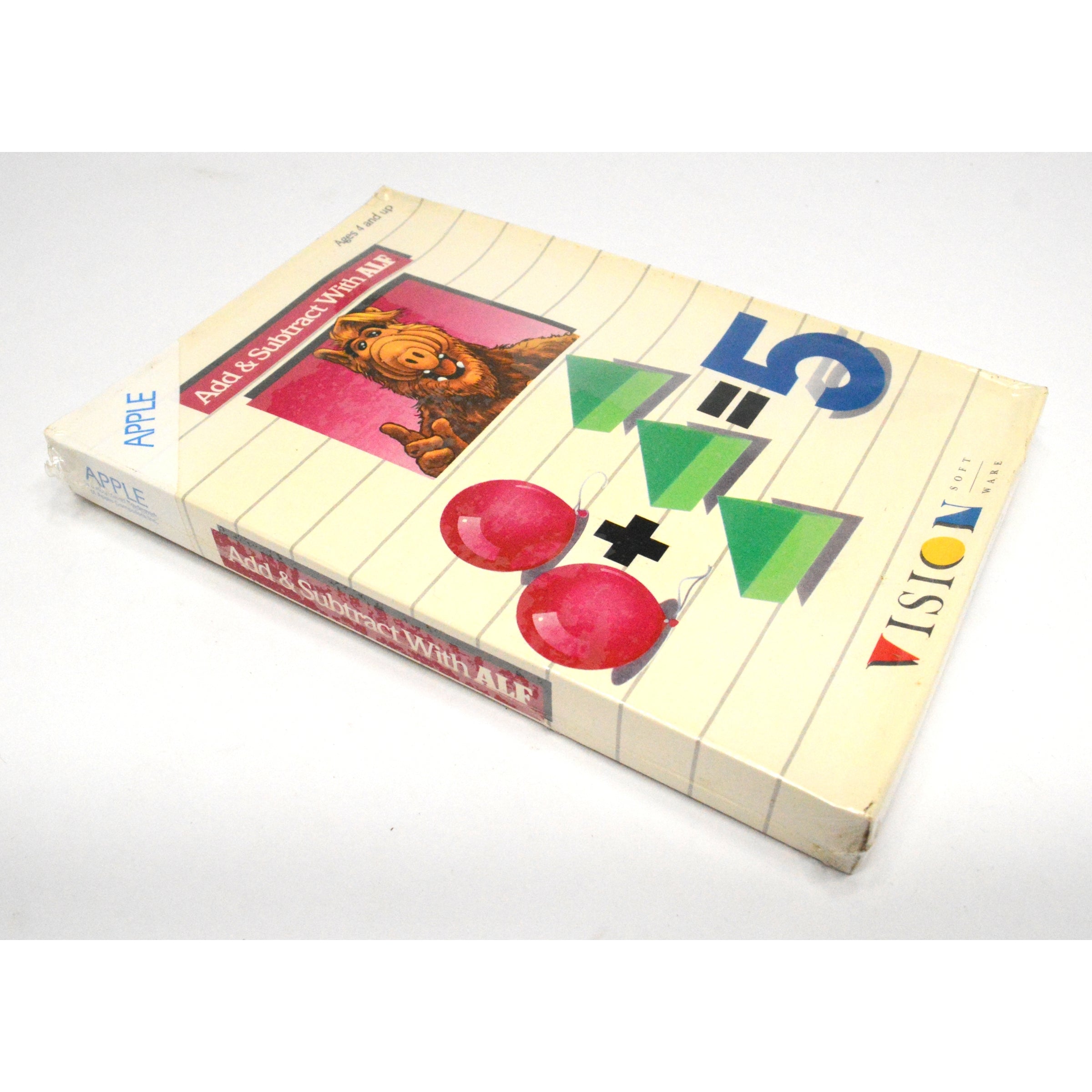Vintage Apple II Add & Subtract with ALF Educational Math Game - Factory Sealed 1988 Edition - Perfect for Retro Gaming & Classroom Learning