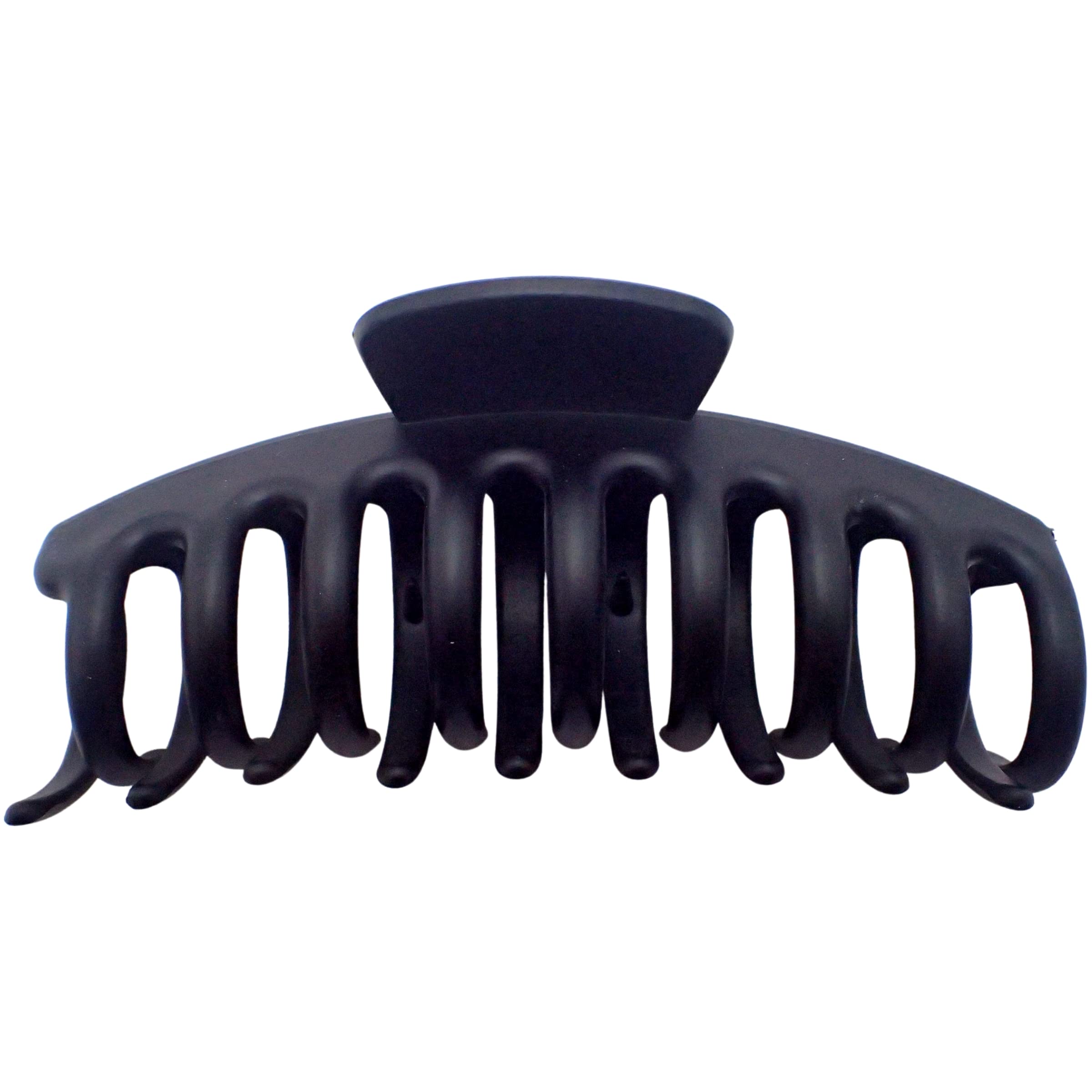 Topkids Sausage Hair Claw Clips for Women & Girls - Large Hair Styling Clips for Thick Hair, Non-Slip Hair Accessories (Black) - Perfect for School, Work, Parties & Everyday Hairstyles
