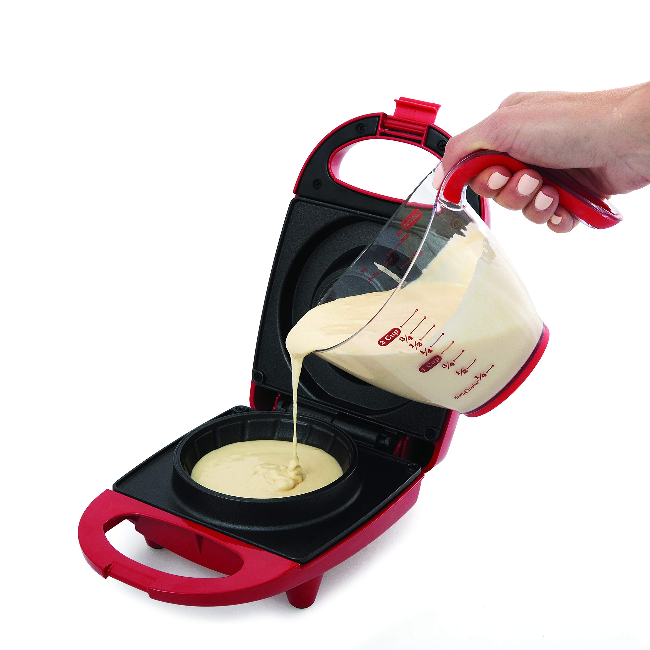 Salton WM1907 Red Bowl Waffle Maker - Perfect for Breakfast, Brunch & Family Gatherings