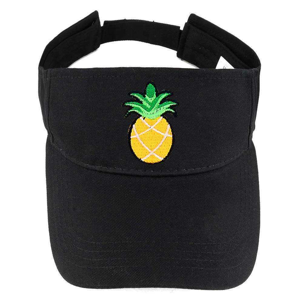 Stylish Pineapple Patch Cotton Summer Visor Cap for Women - Breathable Sun Hat for Beach, Golf, Tennis & Outdoor Activities