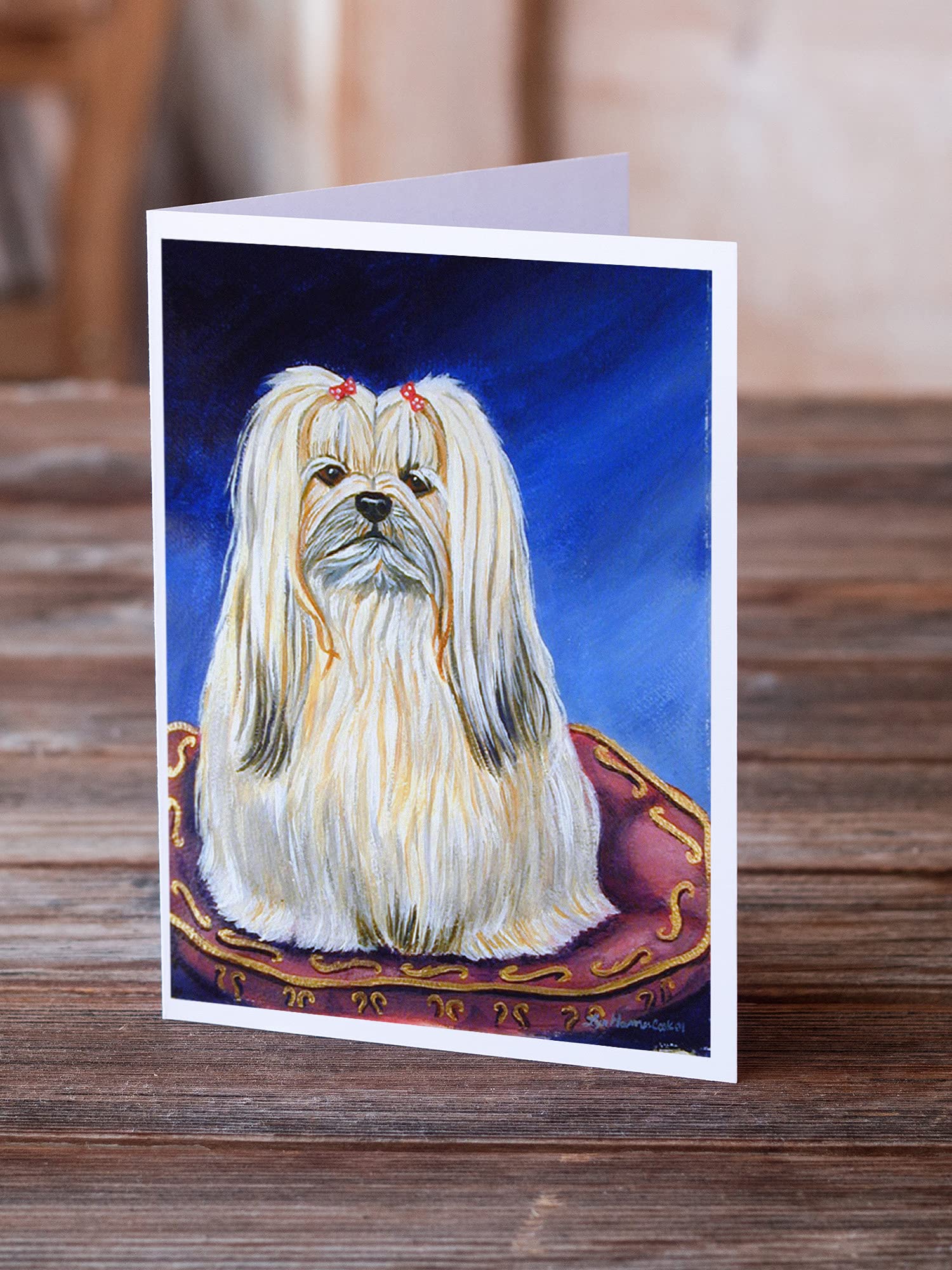Lhasa Apso Greeting Cards - Pack of 8 Blank A7 Note Cards (5x7) with Envelopes | Whimsical Dog-Themed Stationery for Birthdays, Thank You Notes & Special Occasions