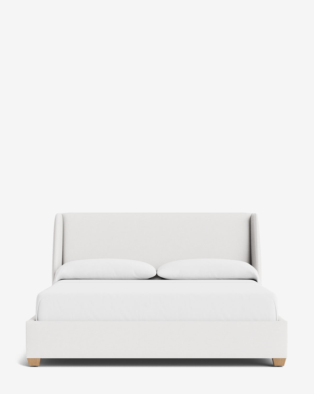 Walt Bed Low Headboard - Modern Minimalist Bed Frame for Small Spaces - Perfect for Apartments, Dorms & Guest Rooms