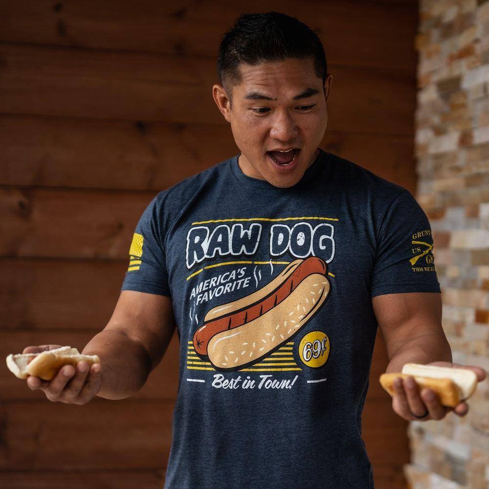 Raw Dog T-Shirt in Midnight Navy - Comfortable Cotton Tee for Casual Wear, Street Style & Everyday Outfits