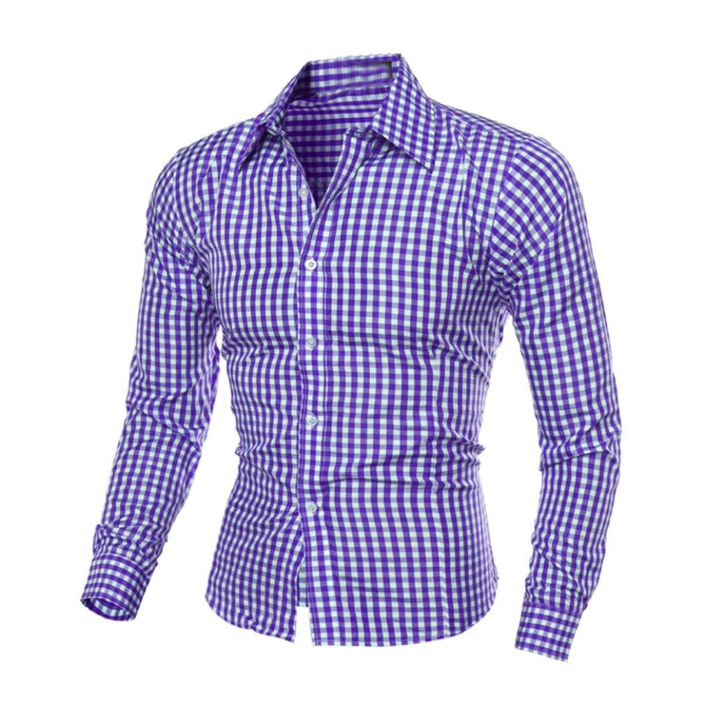 Premium Men's & Boy's Long Sleeve Dress Shirt - Slim Fit Business Casual Lattice Pattern Blouse for Office, Wedding & Formal Events