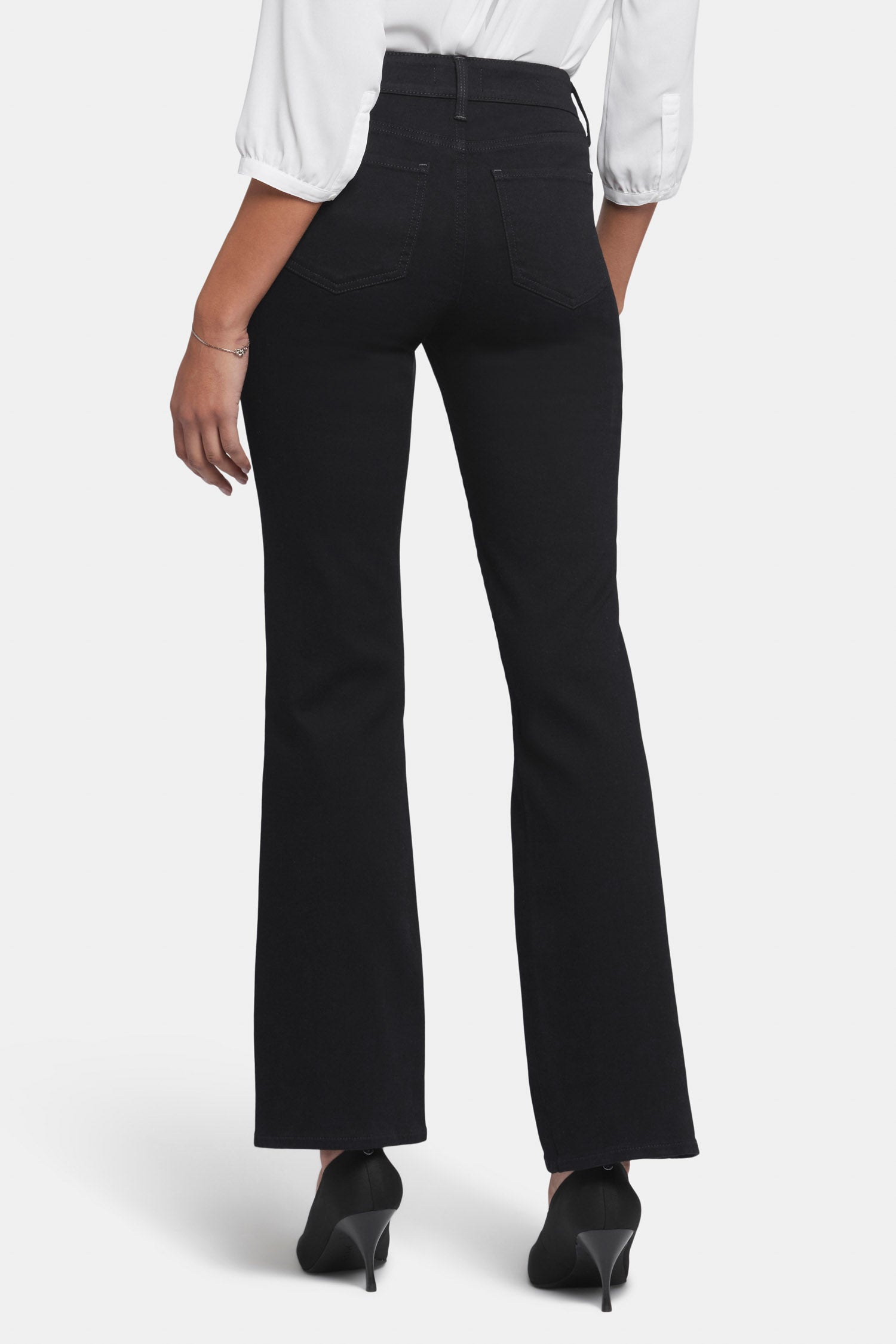 Blake Slim Flared Jeans for Women - High Waisted Stretch Denim Pants, Black - Perfect for Casual Wear, Date Night & Office Outfits