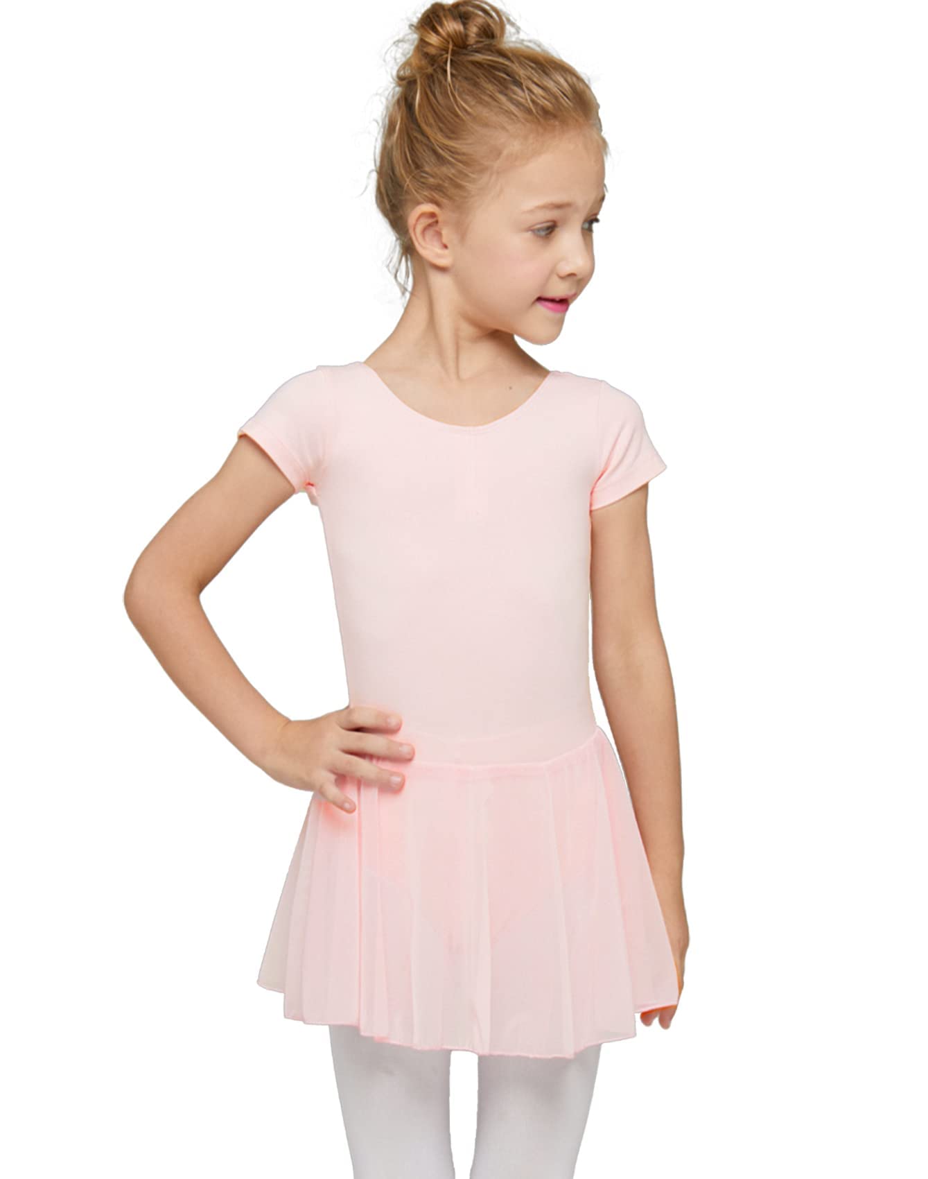 **Mecceos Girls Ballet Leotards – Toddler Dance Leotard with Short/Long Sleeve & Skirt – Ballerina Dance Outfit for Ballet Class, Recital & Performance**