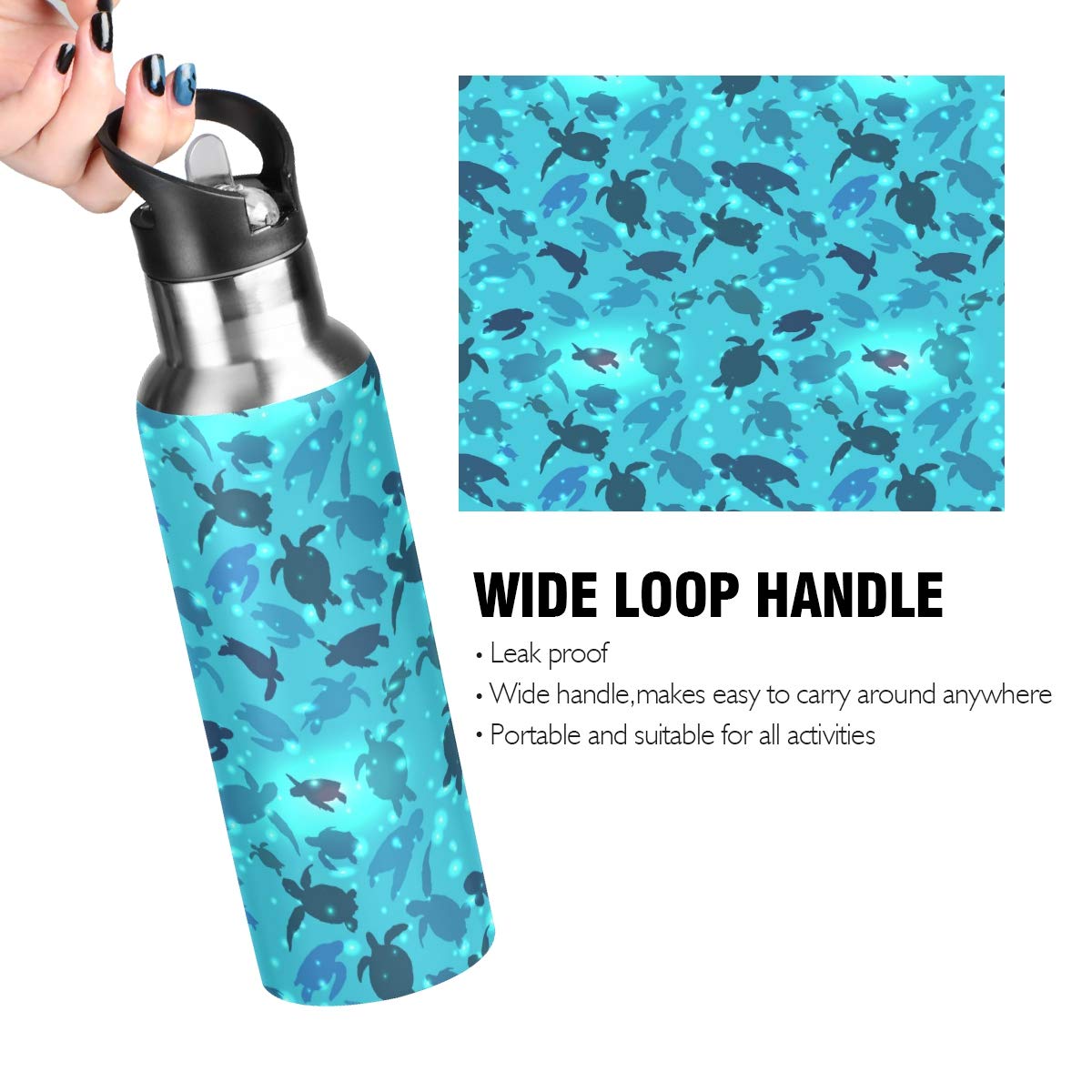 20 oz Stainless Steel Vacuum Insulated Water Bottle with Straw Lid | Double Wall Thermal Design for Hot & Cold Drinks | Perfect for Gym, Hiking, Travel & Outdoor Activities