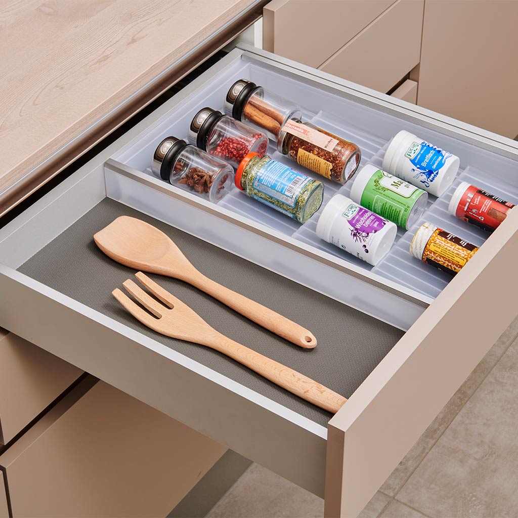 Premium Spice Jar Insert - Airtight Kitchen Organizer for Spices, Herbs & Seasonings - Perfect for Pantry, Cabinet & Countertop Storage