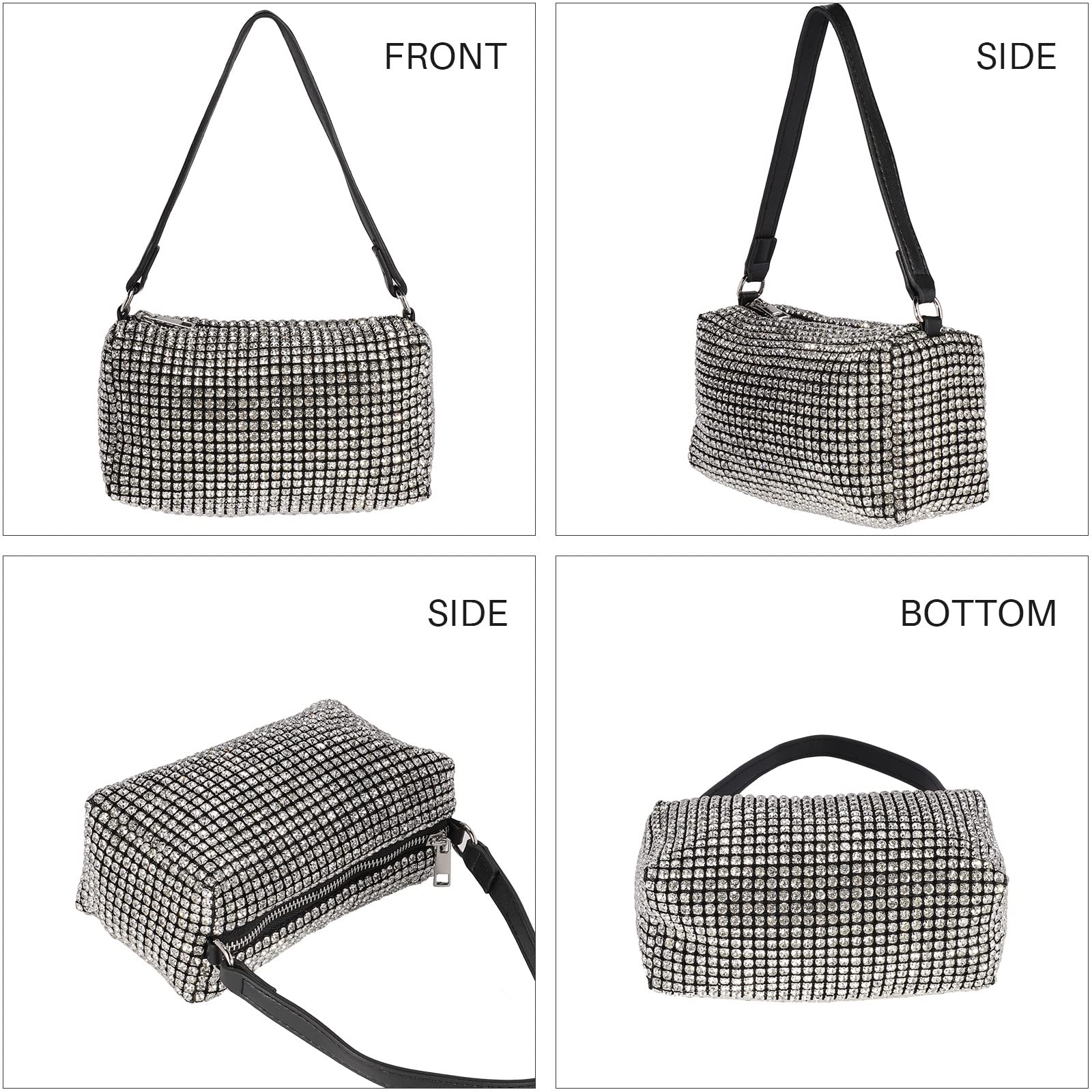 Sparkling Rhinestone Crossbody Bag for Women - Elegant Crystal Evening Clutch Purse with Shiny Bling Design for Wedding, Prom, Cocktail Party & Date Night | Perfect Luxury Accessory for Special Occasions
