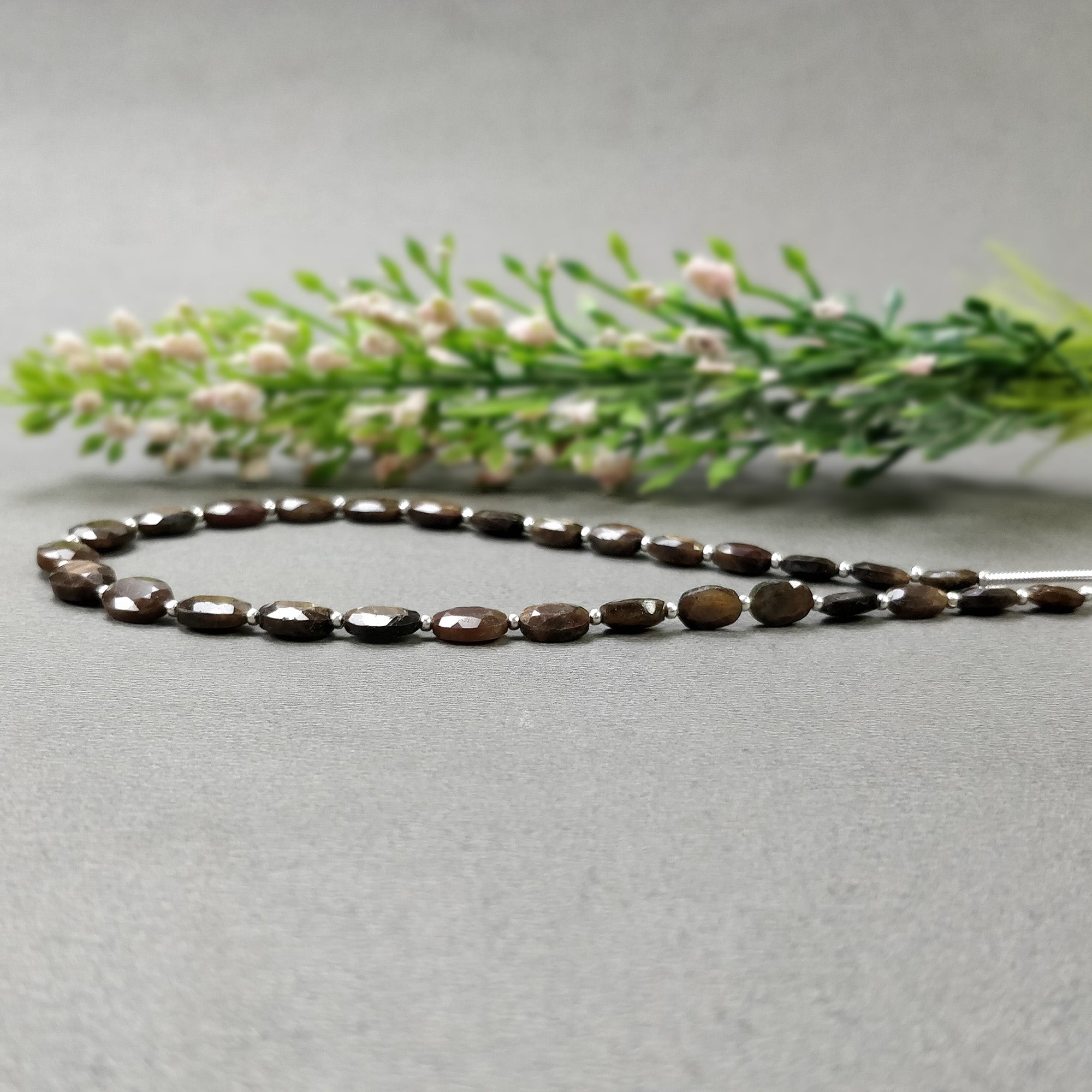 Natural Unheated Golden Brown Chocolate Sapphire Gemstone Loose Beads - 41.00ct Oval Faceted Beads (6x4mm, 9x7mm, 9.5mm) for Jewelry Making, DIY Crafts & Beading Projects