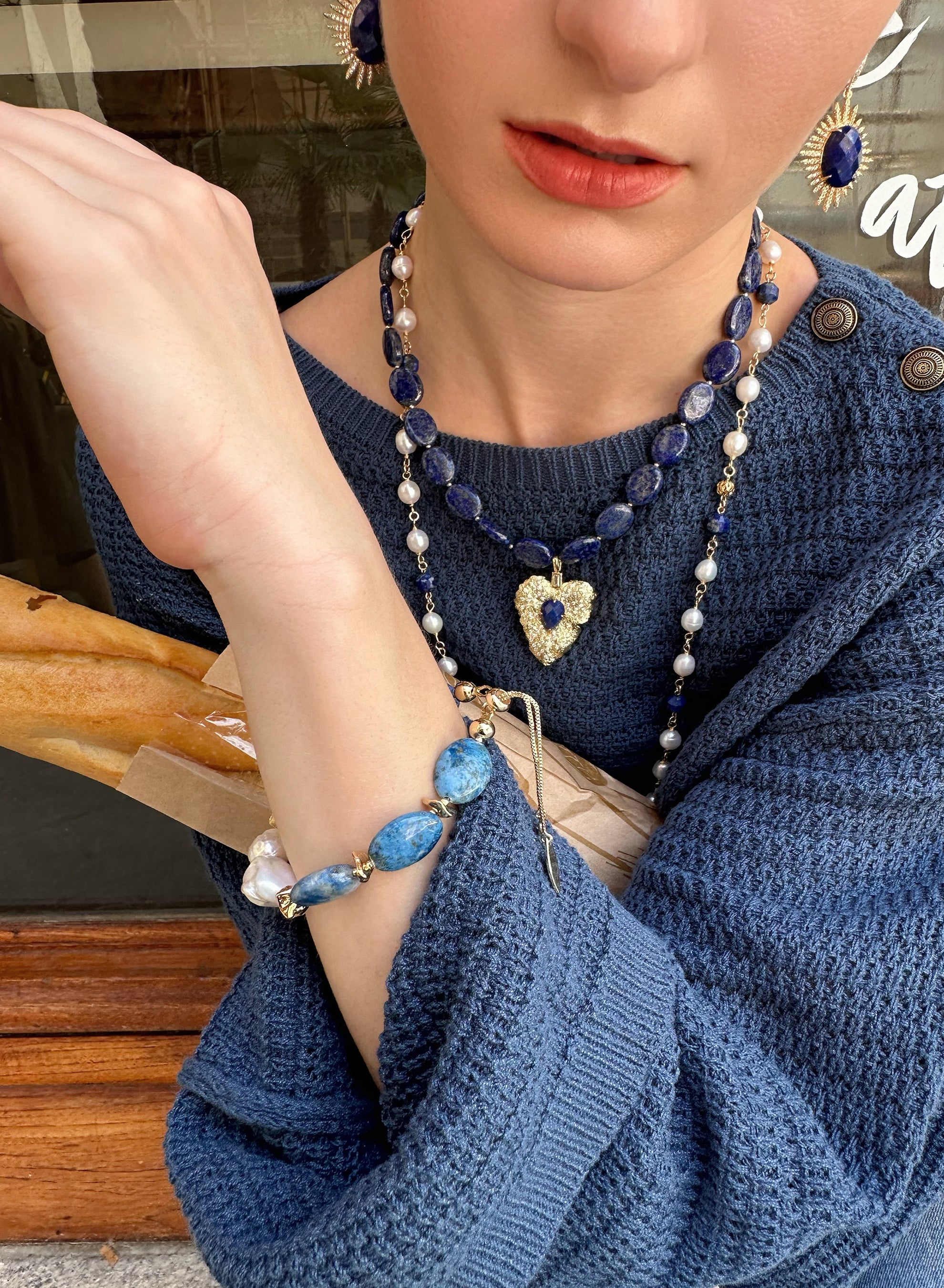 Agate & Baroque Pearl Adjustable Bracelet KB004 | Elegant Handmade Jewelry for Women | Perfect for Weddings, Parties & Everyday Wear