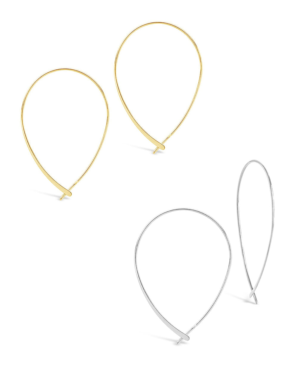 Delicate Threader Hoop Earrings Set of 2 - 14K Gold Plated Dainty Jewelry for Women - Perfect for Everyday Wear, Date Night & Special Occasions