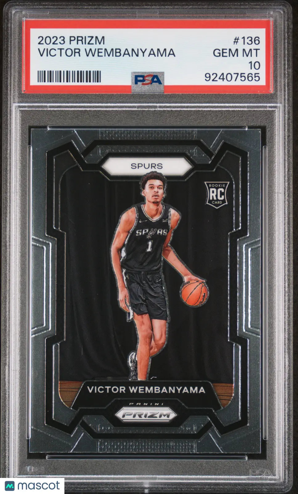 2023 Panini Prizm Basketball Victor Wembanyama Rookie Card PSA 10 Gem Mint #136 - Collectible Sports Memorabilia for NBA Fans & Investors