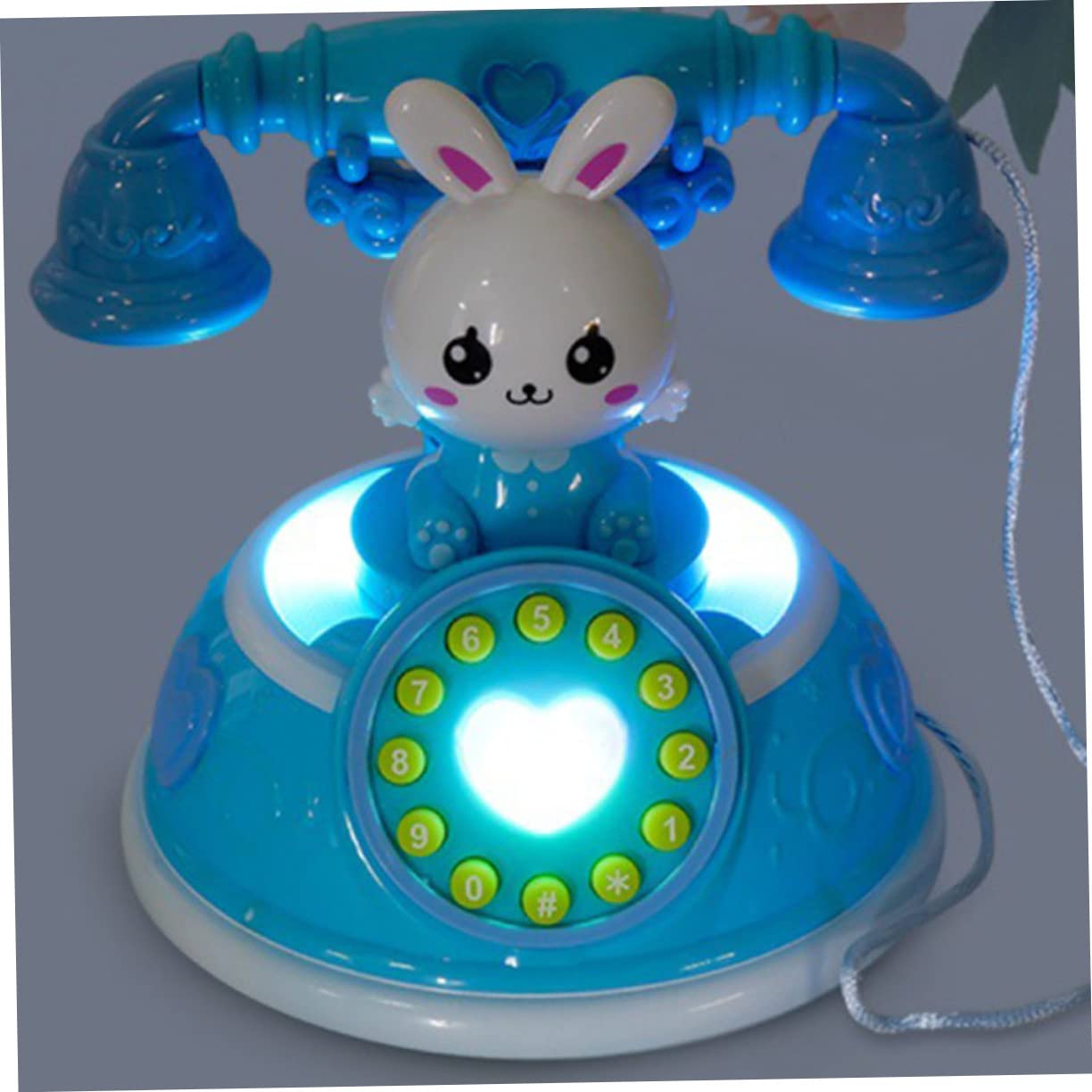 WESIEVYA Rotating Luminous Baby Toy - Simulated Phone for Infants & Toddlers, Blue Plastic Household Toy for Girls & Boys - Perfect for Nursery Playtime, Early Learning & Sensory Development