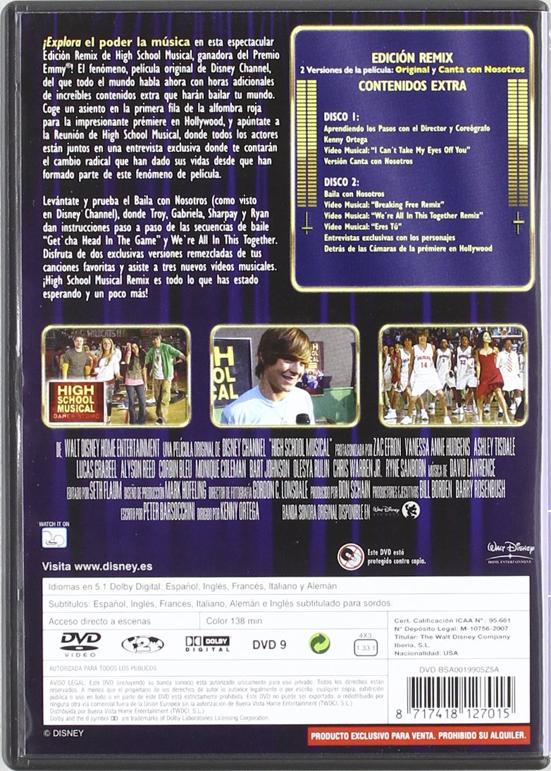 High School Musical Remix Soundtrack - Spanish Import Edition | Perfect for Dance Parties, Teen Gatherings & Musical Theater Fans
