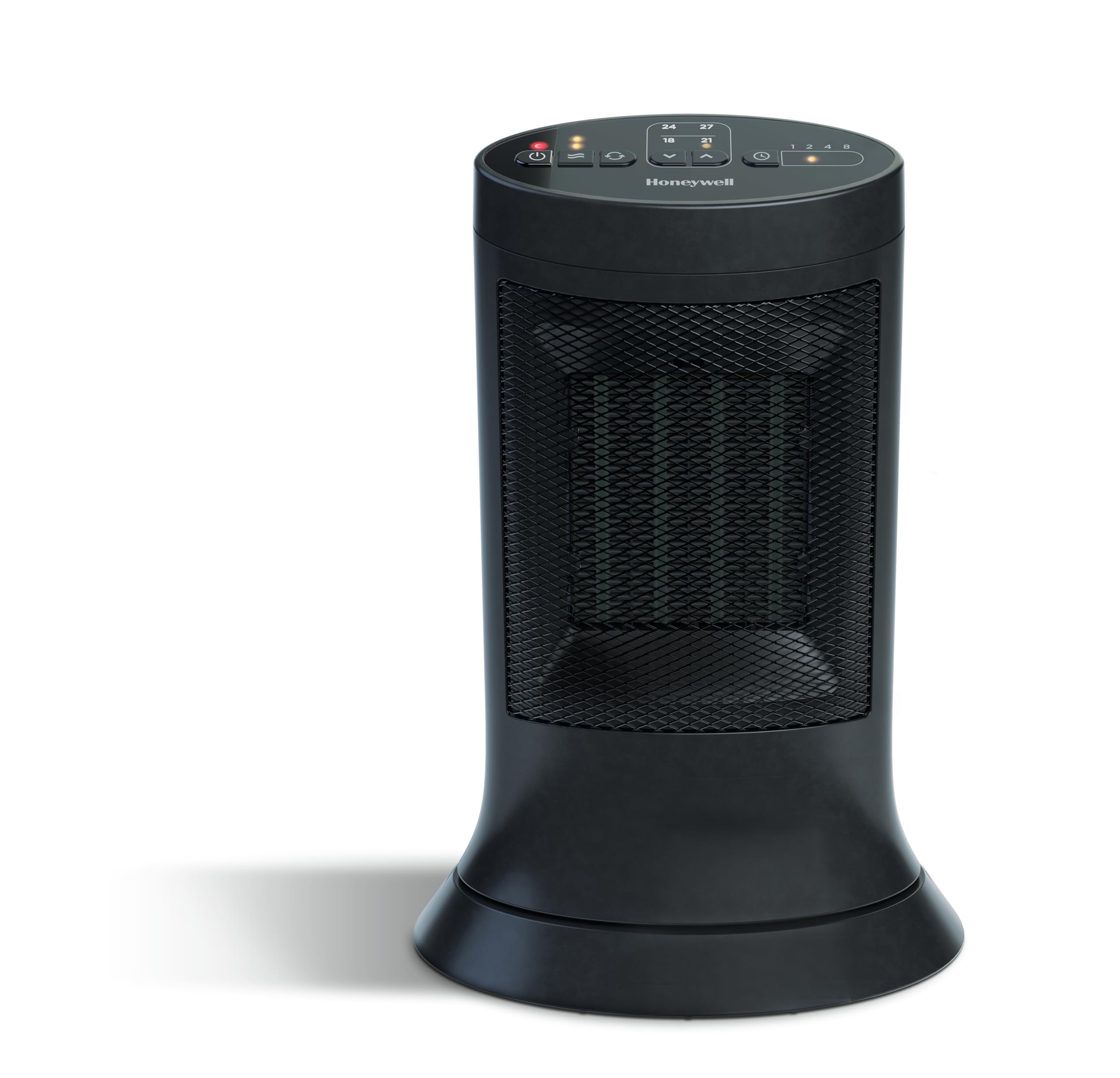 Honeywell HCE309BC Slim Ceramic Mini-Tower Space Heater - Quiet Portable Electric Heater for Bedroom, Office & Home Use - Energy Efficient Black Heater with Adjustable Thermostat | Perfect for Small Rooms, Desks & Personal Warming